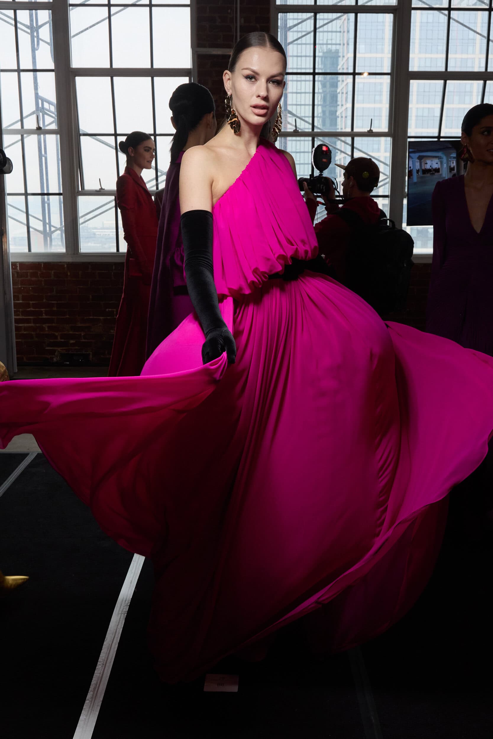 Badgley Mischka  Fall 2024 Fashion Show Backstage