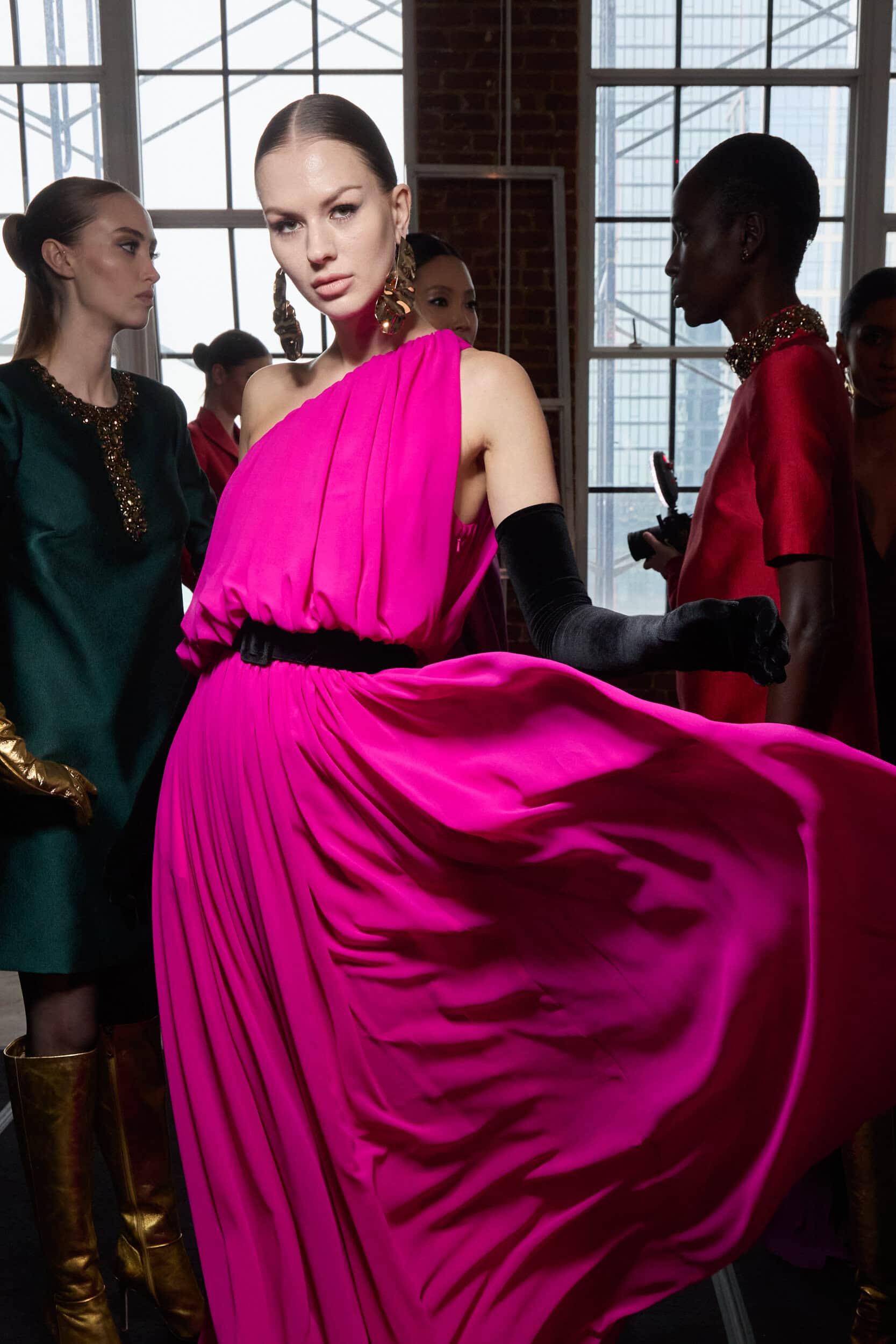 Badgley Mischka  Fall 2024 Fashion Show Backstage