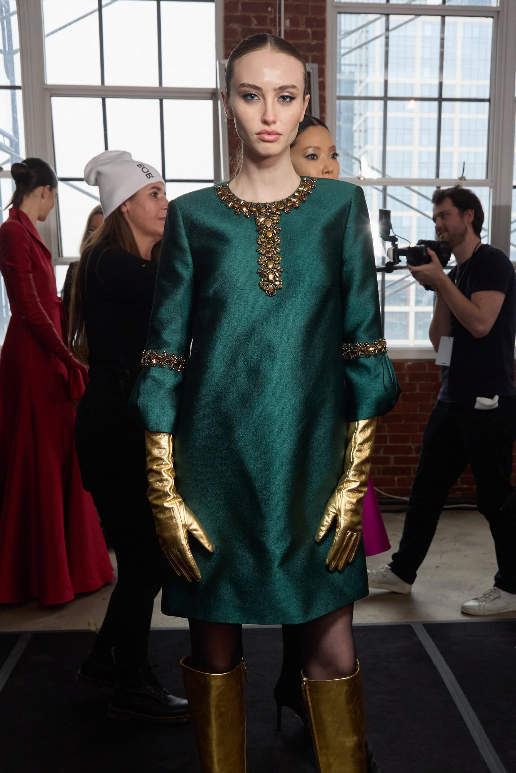 Badgley Mischka  Fall 2024 Fashion Show Backstage