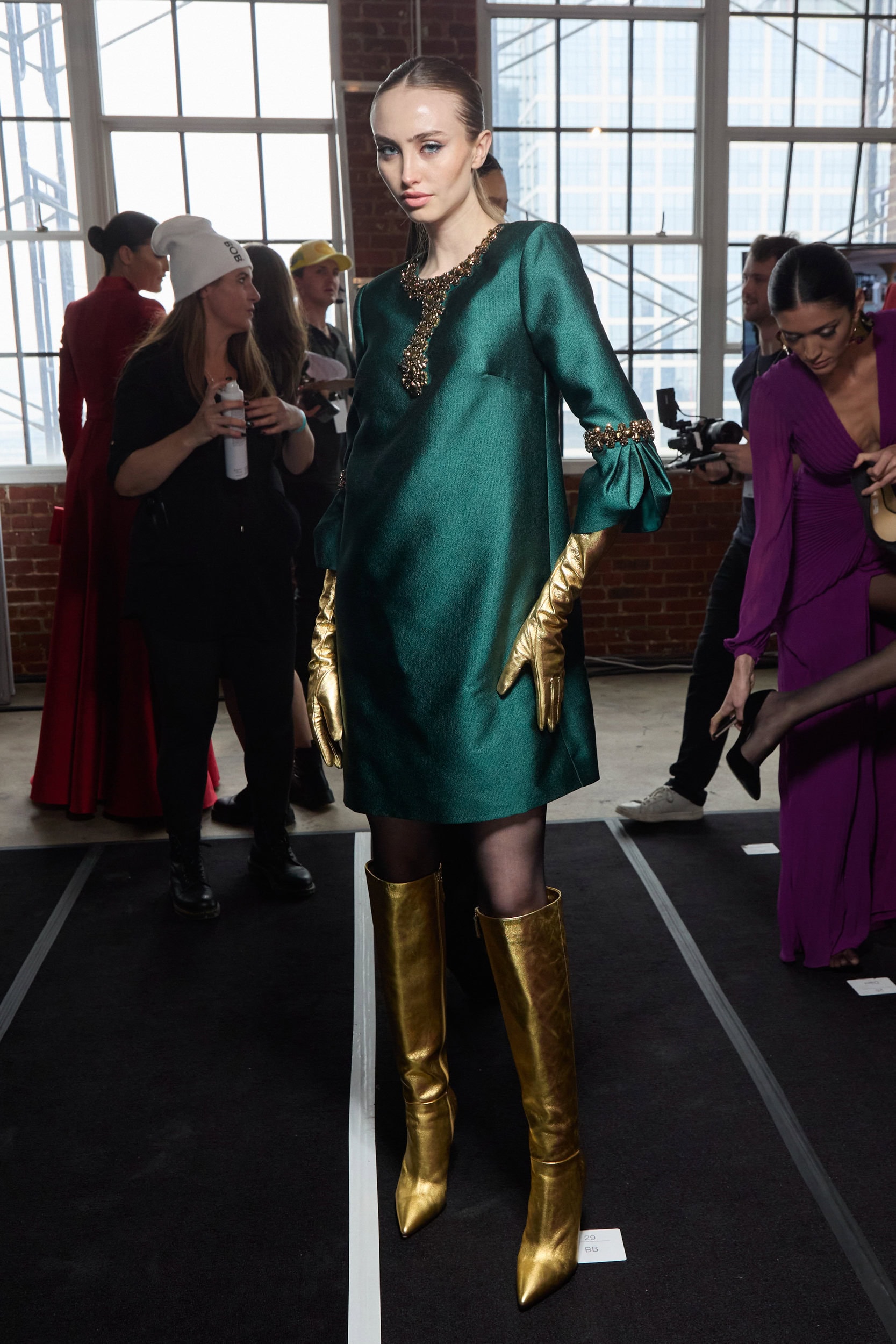 Badgley Mischka  Fall 2024 Fashion Show Backstage