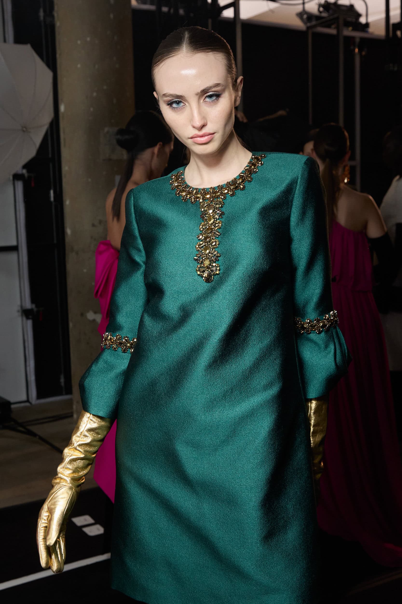 Badgley Mischka  Fall 2024 Fashion Show Backstage