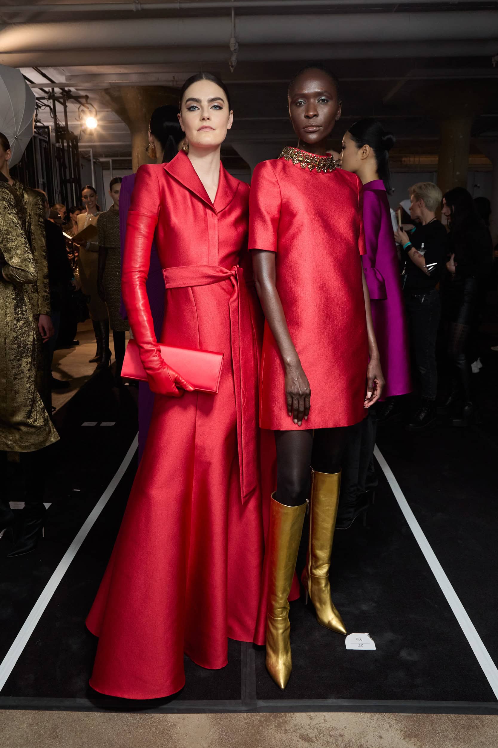 Badgley Mischka  Fall 2024 Fashion Show Backstage