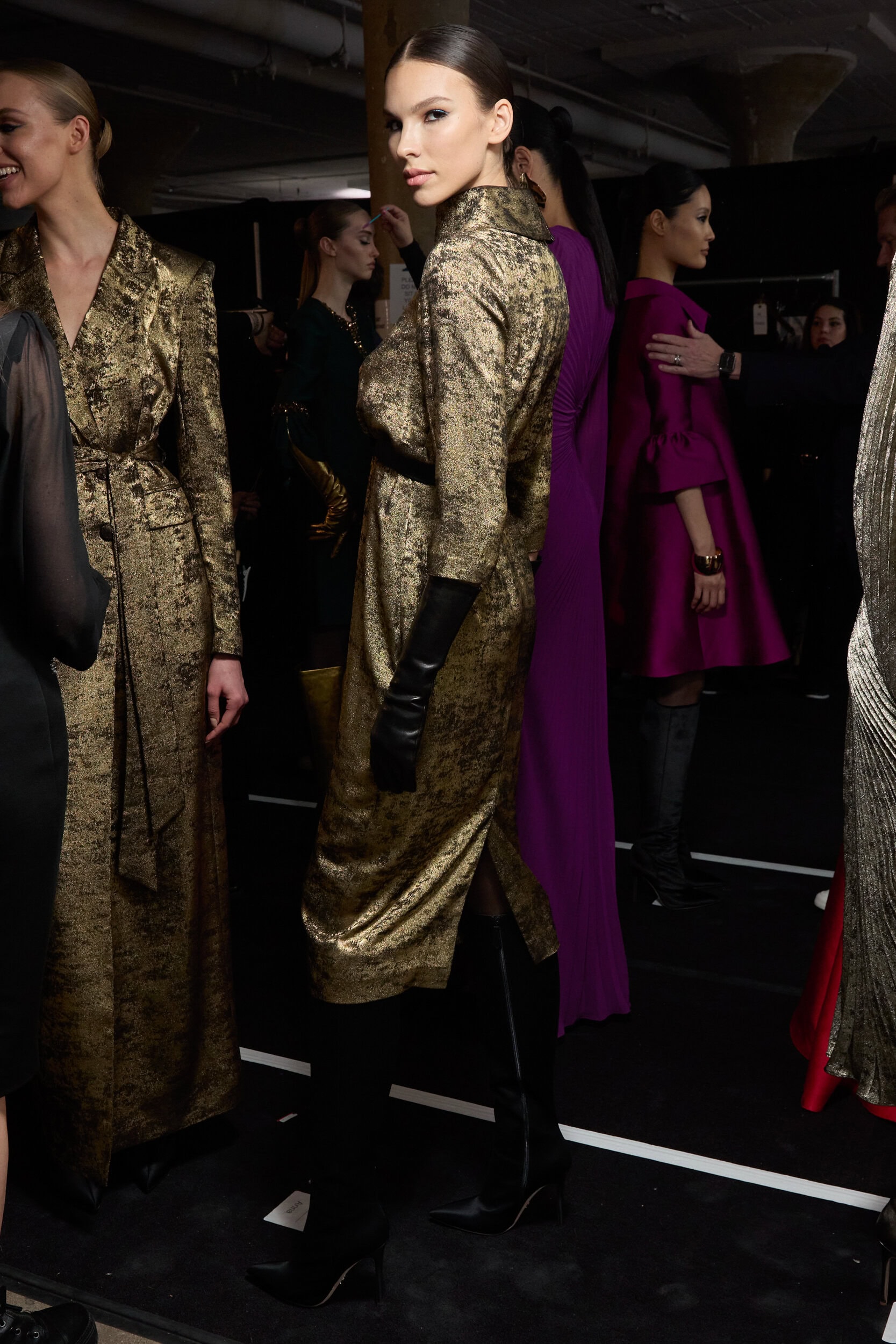 Badgley Mischka  Fall 2024 Fashion Show Backstage