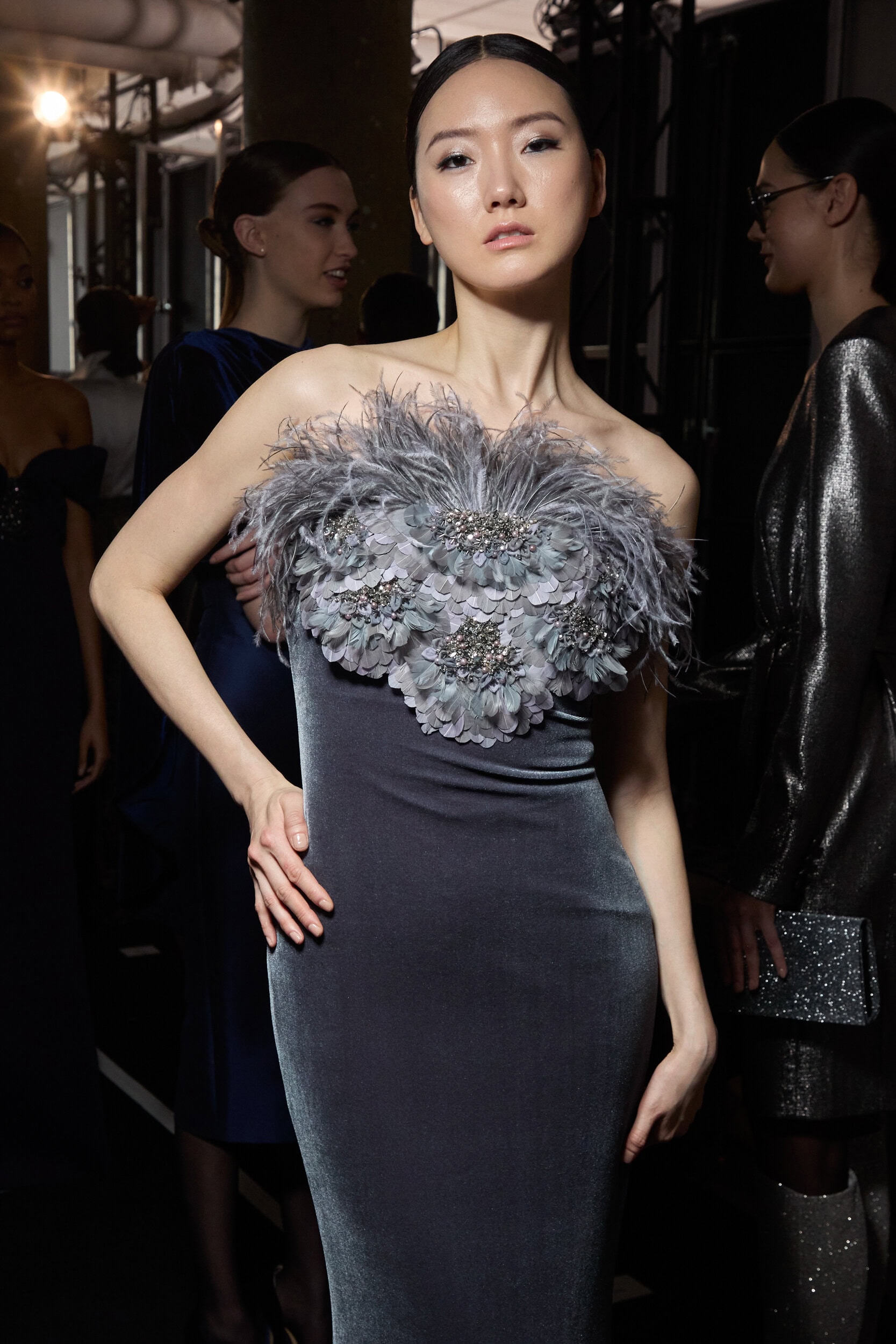 Badgley Mischka  Fall 2024 Fashion Show Backstage