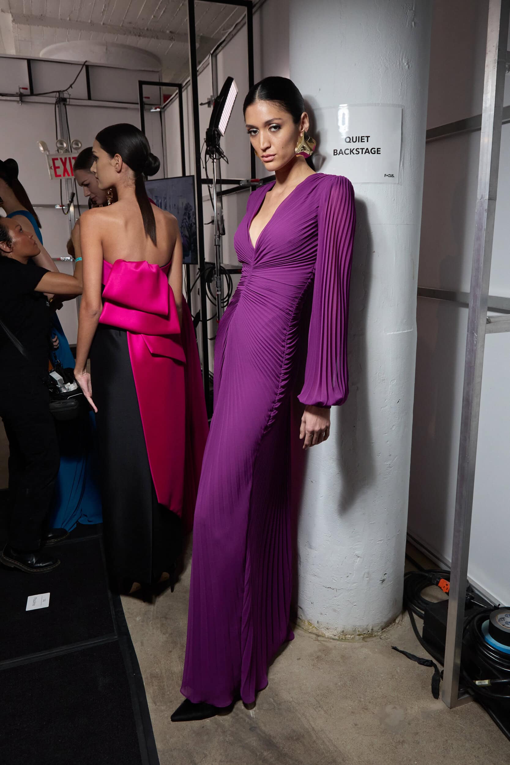 Badgley Mischka  Fall 2024 Fashion Show Backstage