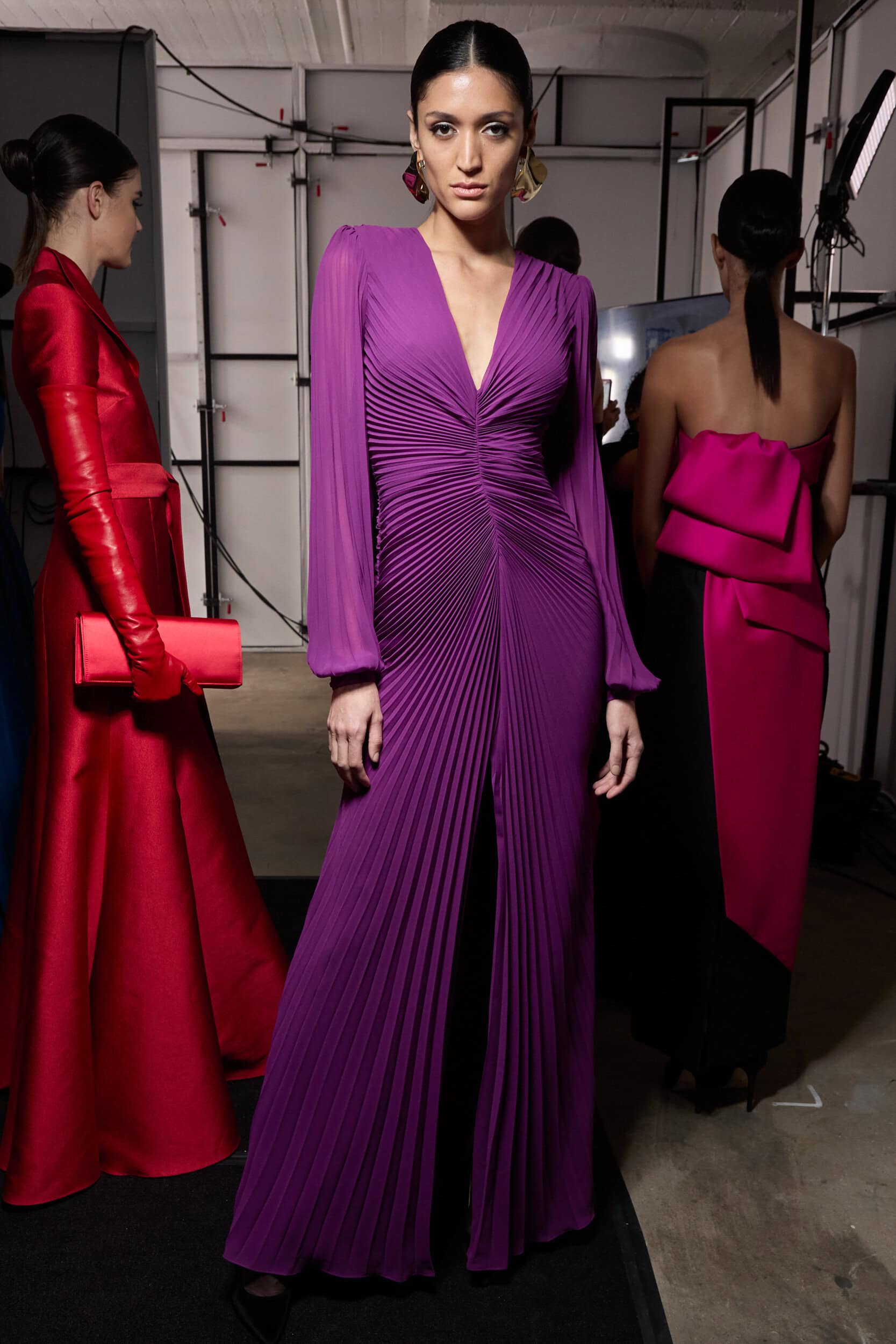 Badgley Mischka  Fall 2024 Fashion Show Backstage