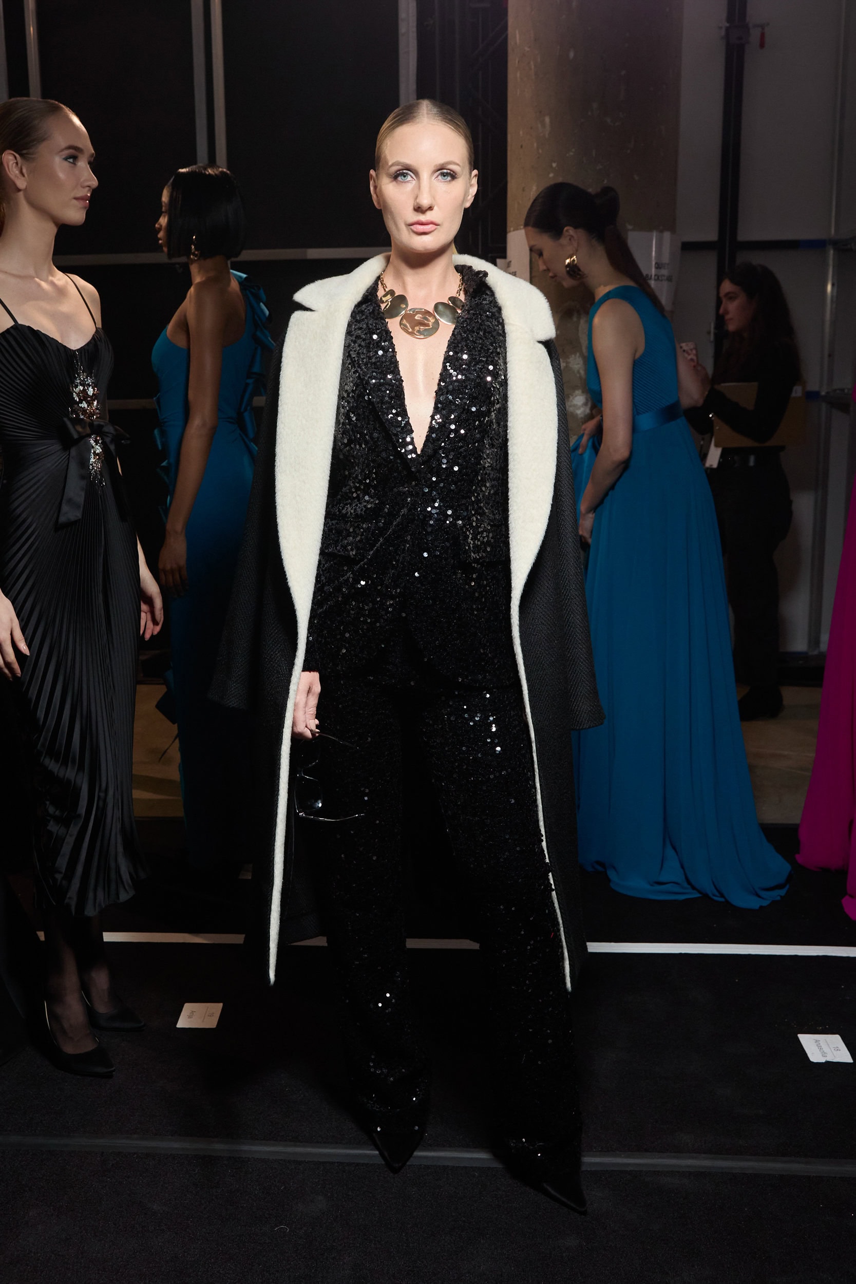 Badgley Mischka  Fall 2024 Fashion Show Backstage