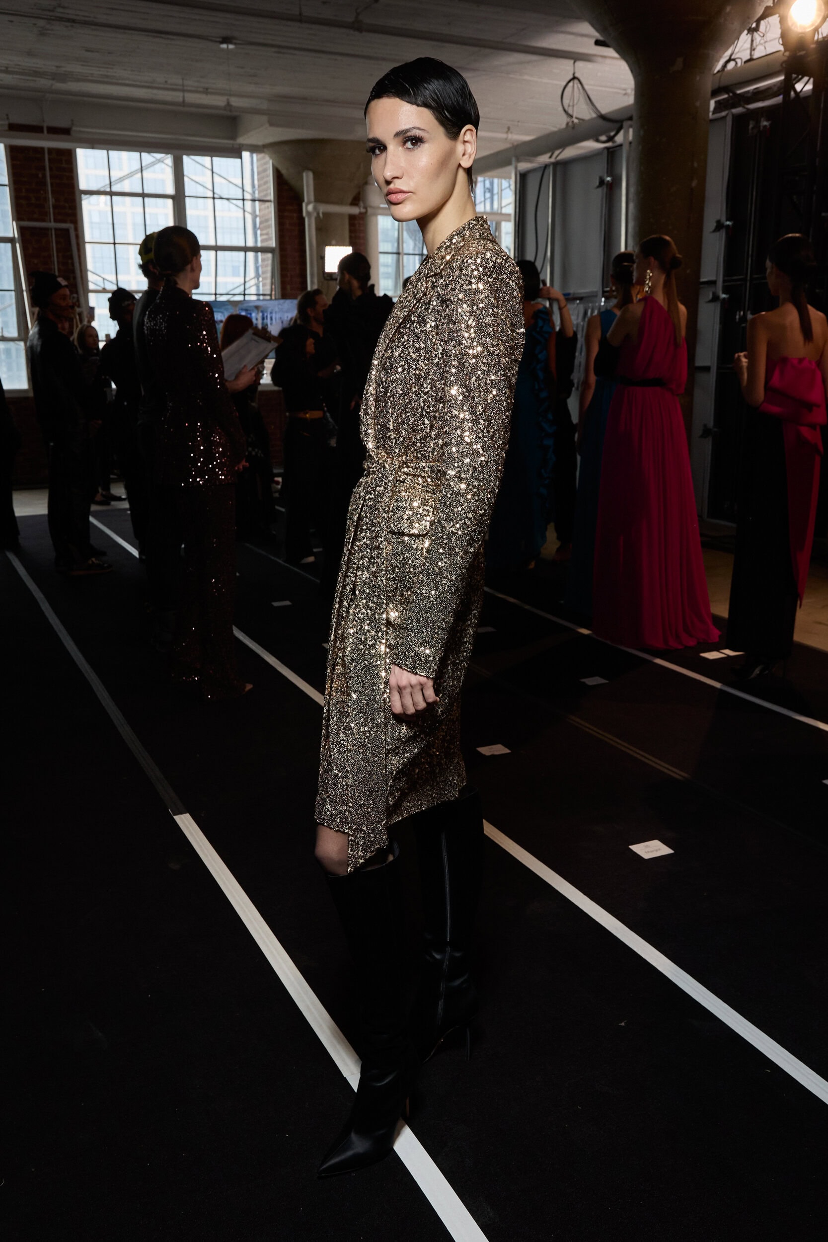 Badgley Mischka  Fall 2024 Fashion Show Backstage