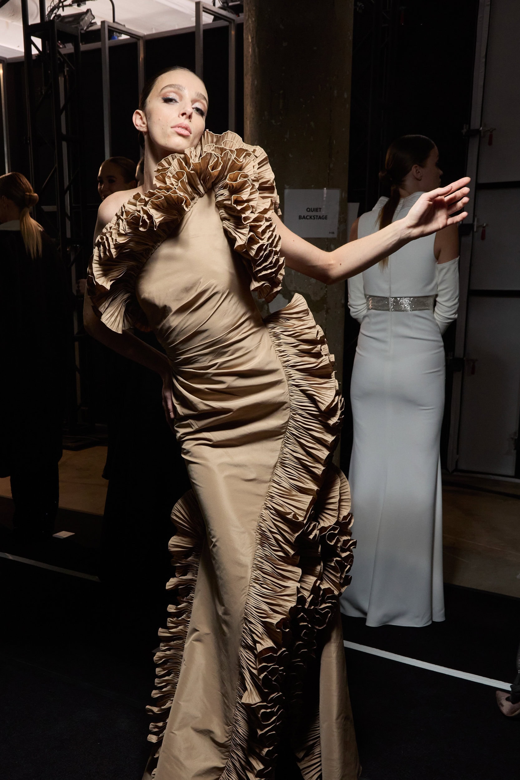 Badgley Mischka  Fall 2024 Fashion Show Backstage