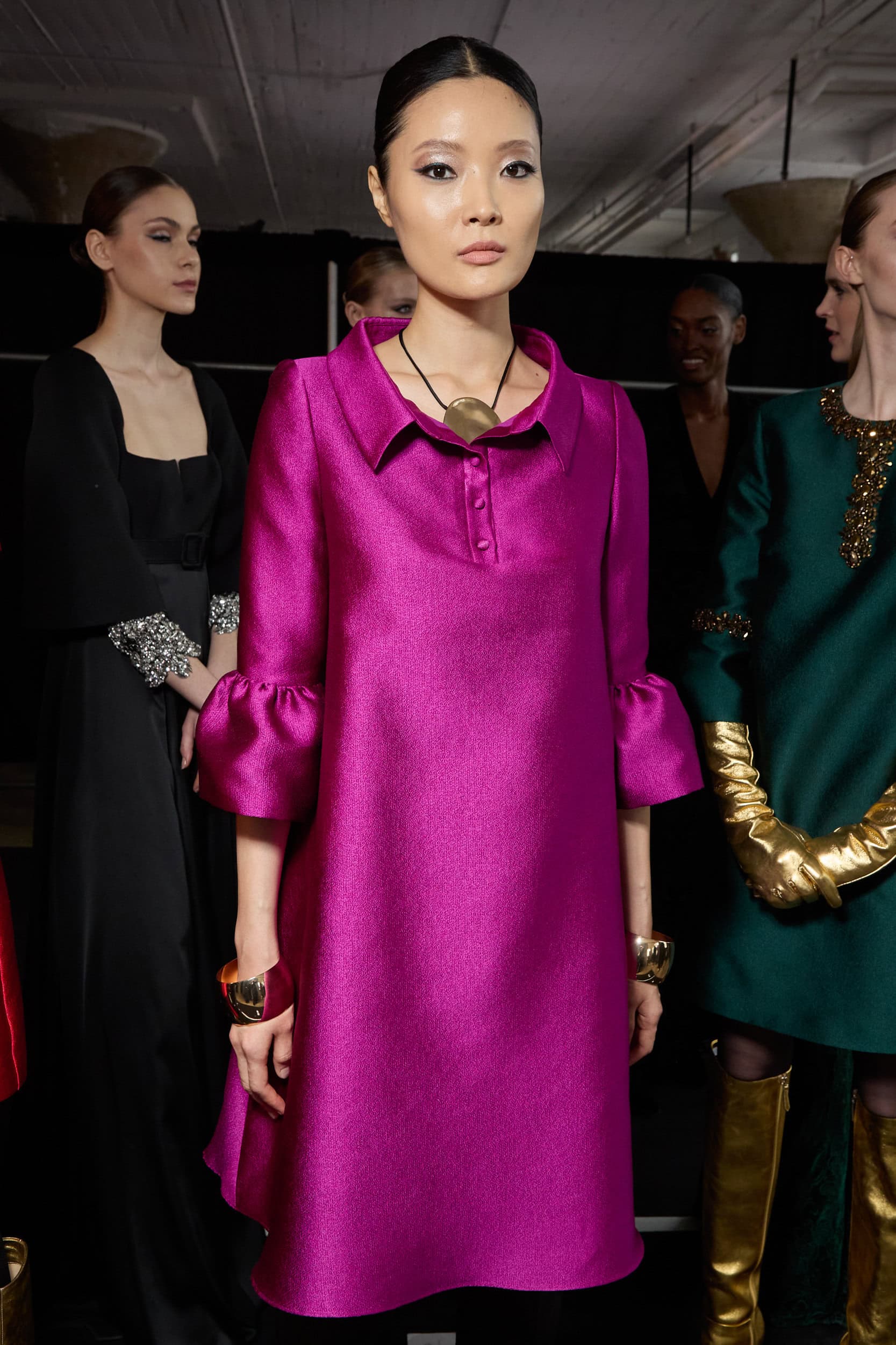 Badgley Mischka  Fall 2024 Fashion Show Backstage