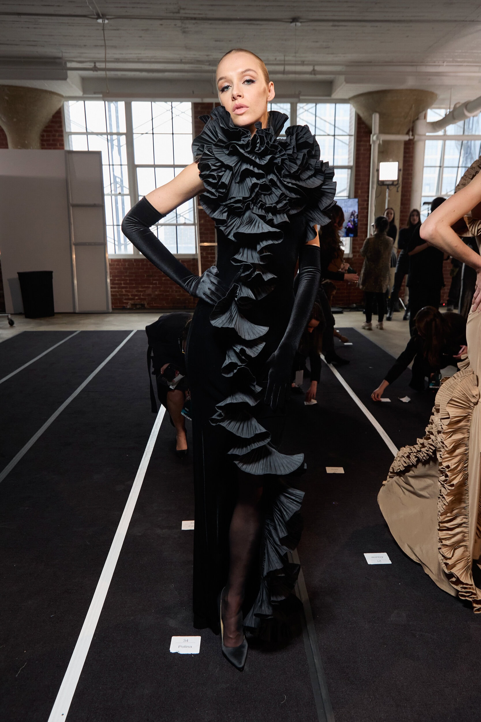Badgley Mischka  Fall 2024 Fashion Show Backstage
