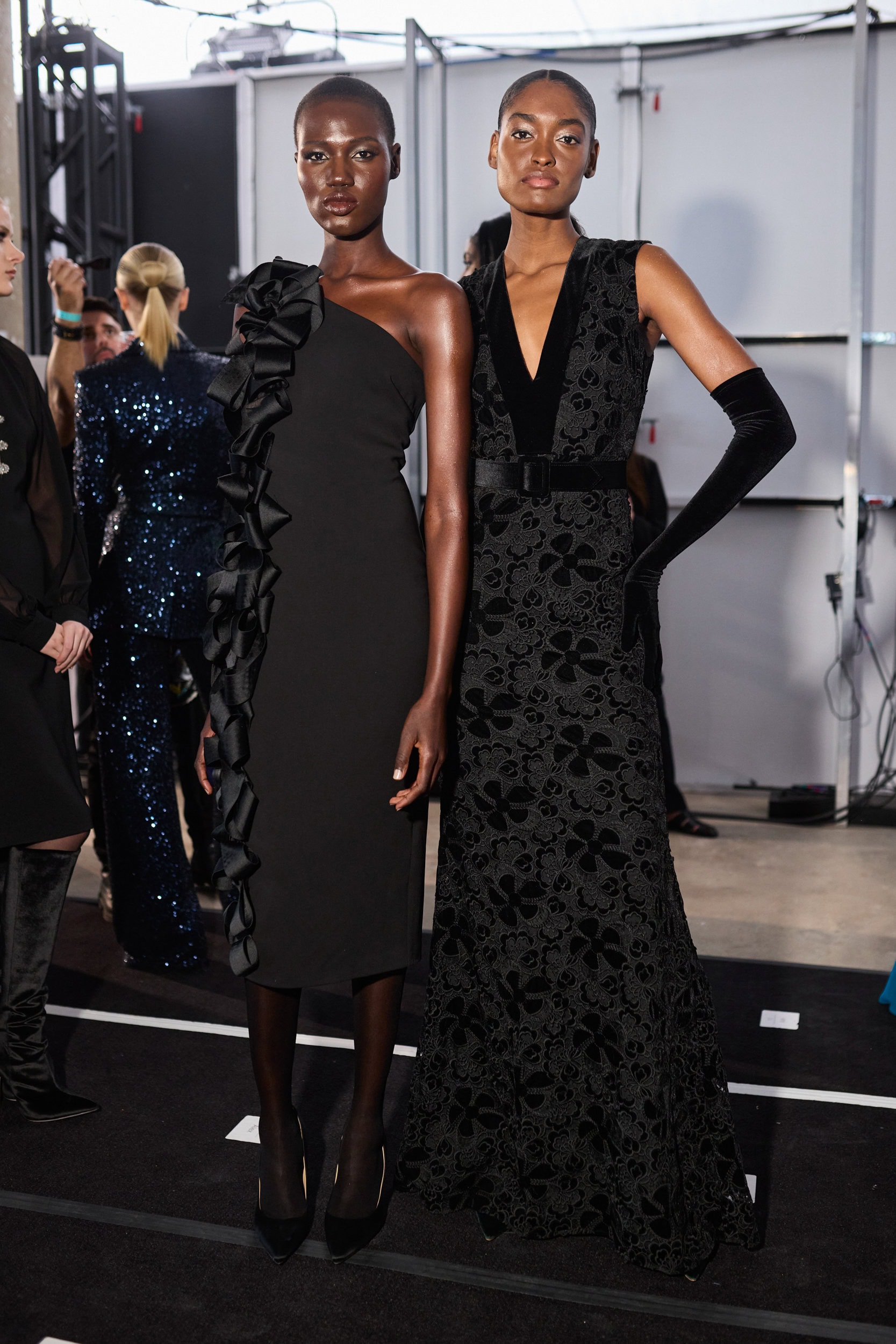 Badgley Mischka  Fall 2024 Fashion Show Backstage