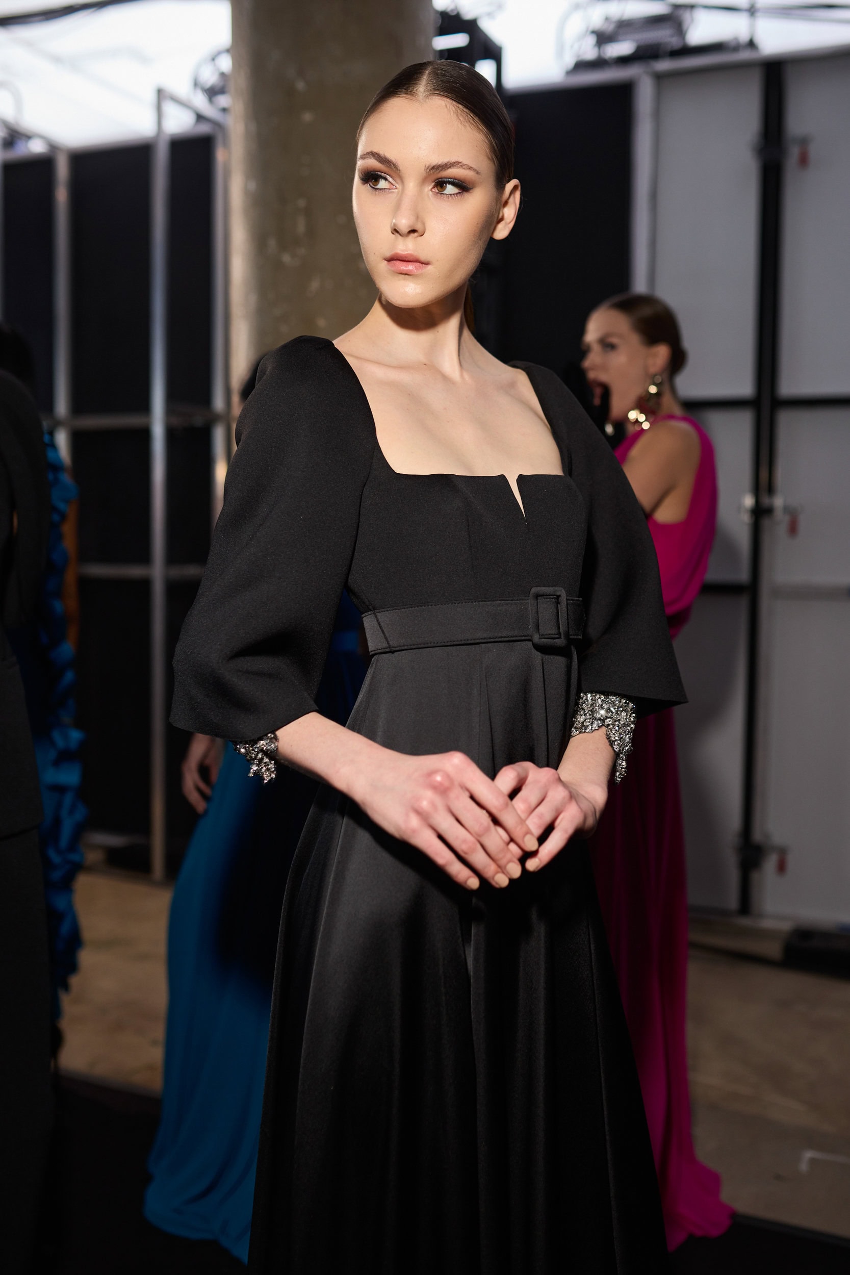 Badgley Mischka  Fall 2024 Fashion Show Backstage