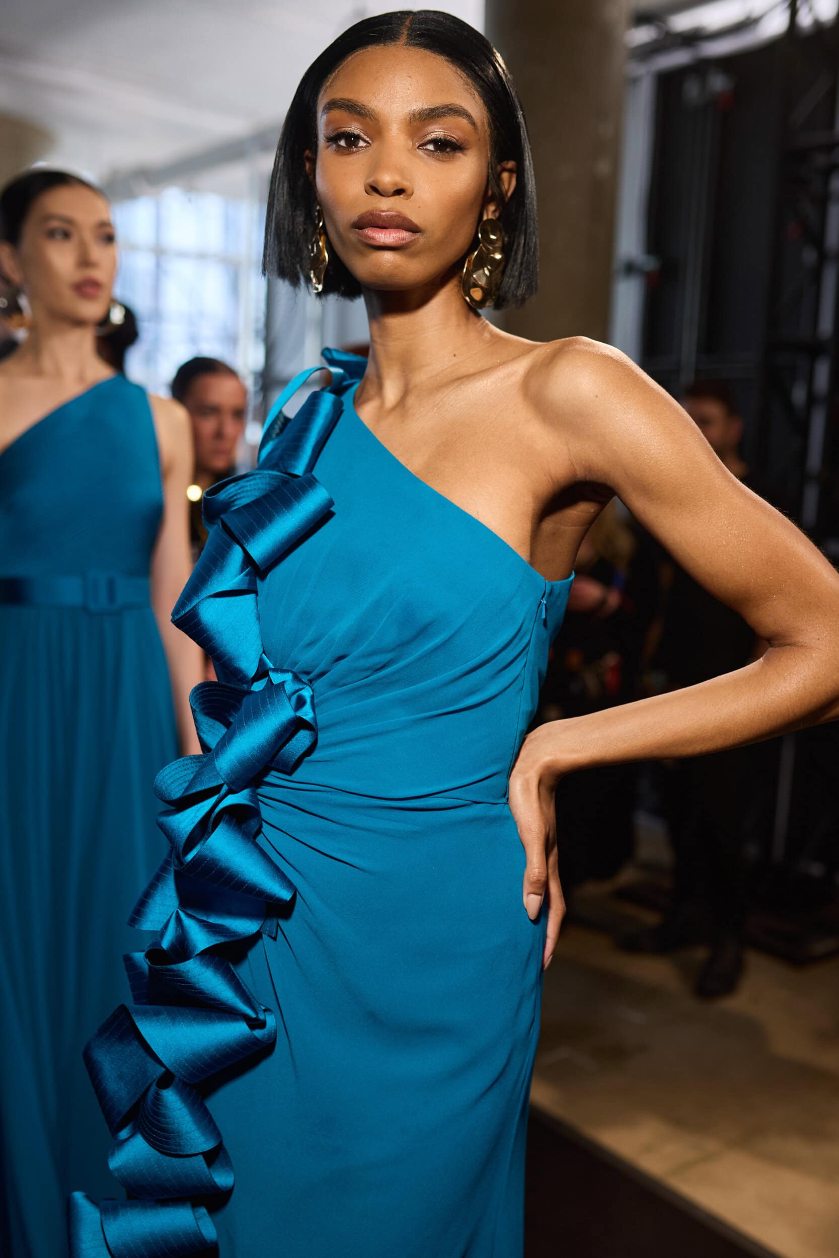 Badgley Mischka  Fall 2024 Fashion Show Backstage