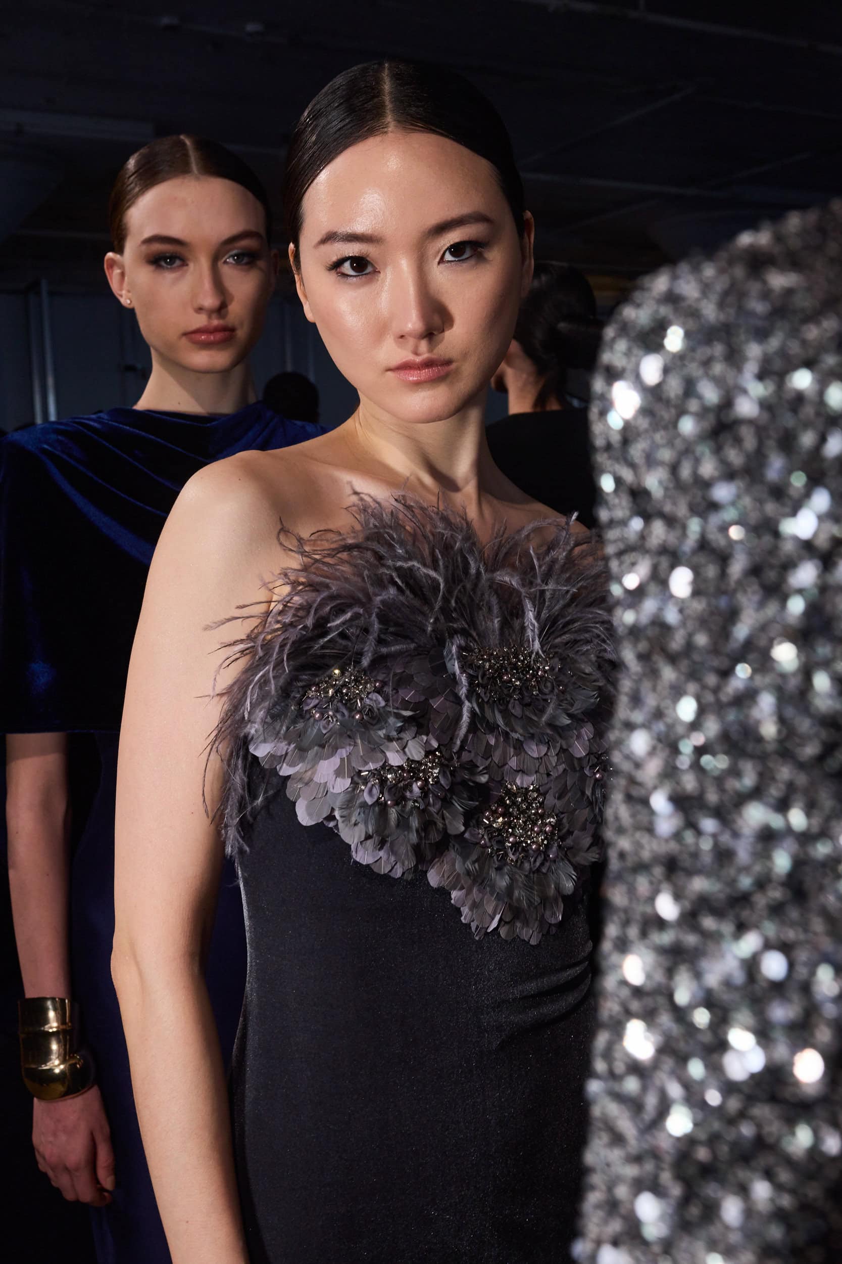 Badgley Mischka  Fall 2024 Fashion Show Backstage
