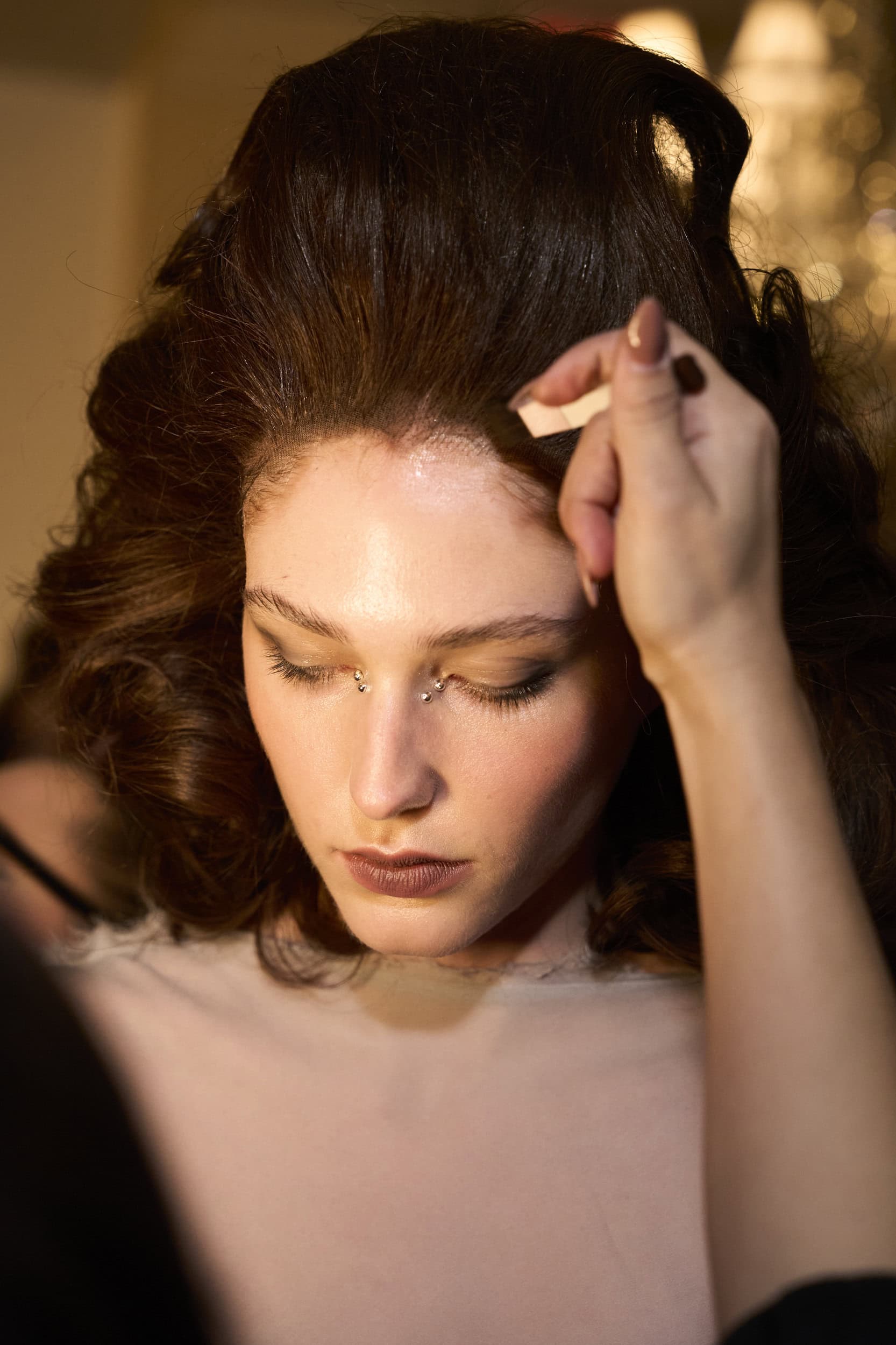 Christian Cowan  Fall 2024 Fashion Show Backstage