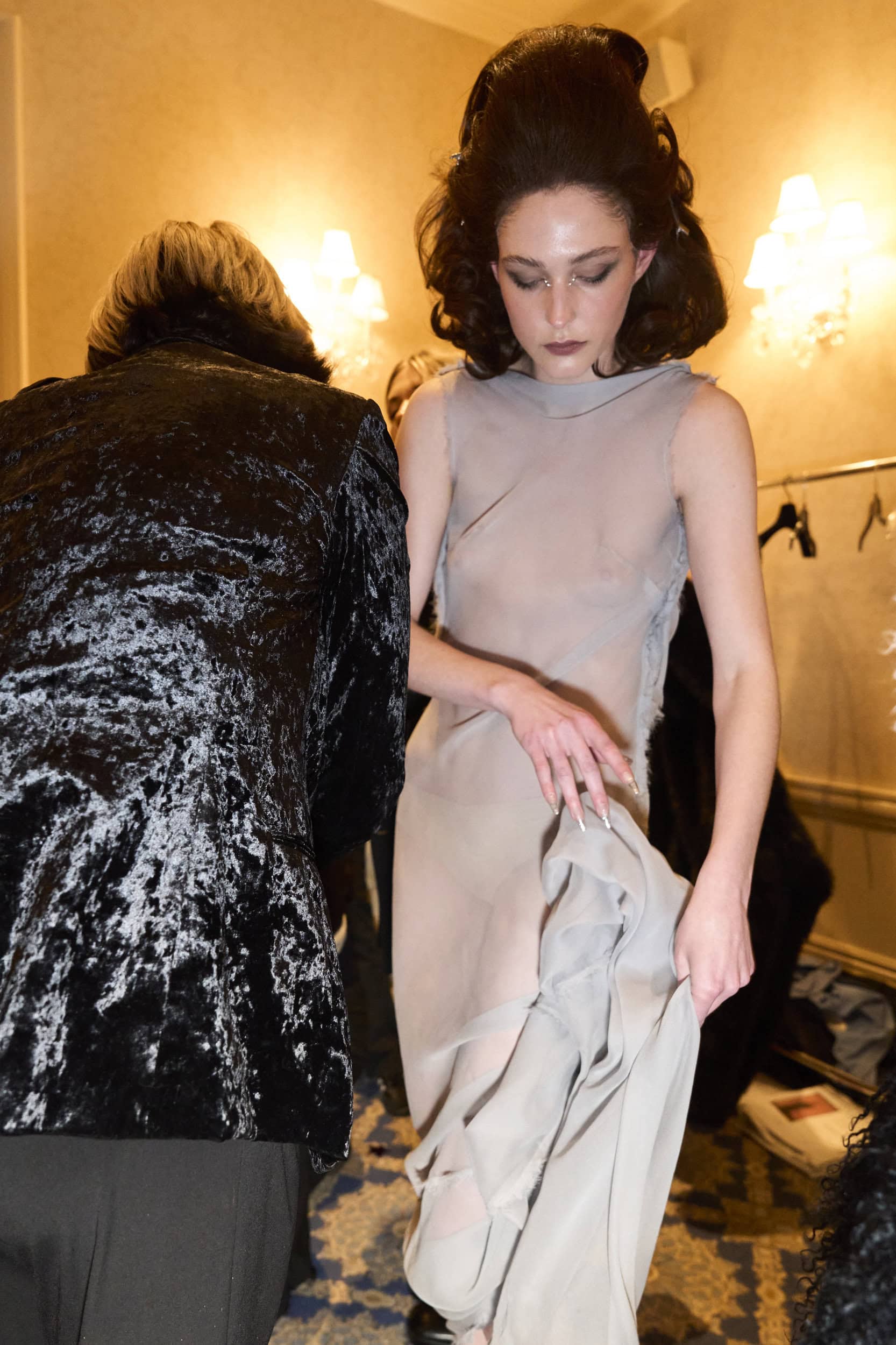 Christian Cowan  Fall 2024 Fashion Show Backstage
