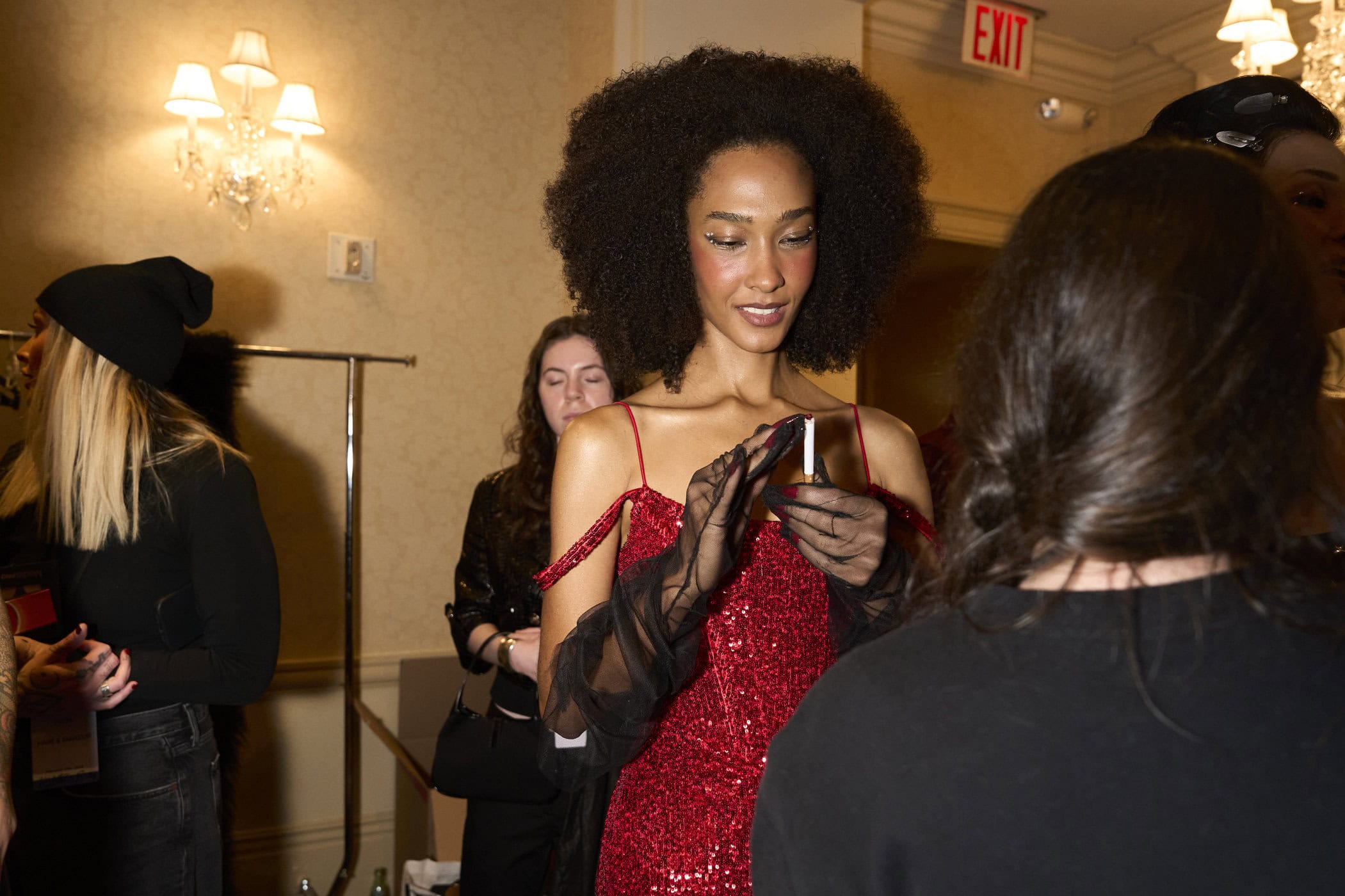 Christian Cowan  Fall 2024 Fashion Show Backstage
