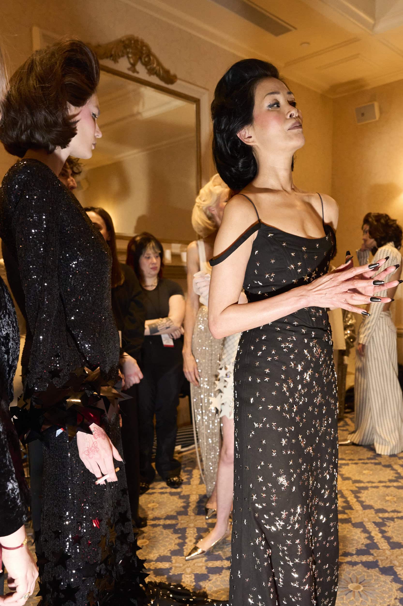 Christian Cowan  Fall 2024 Fashion Show Backstage
