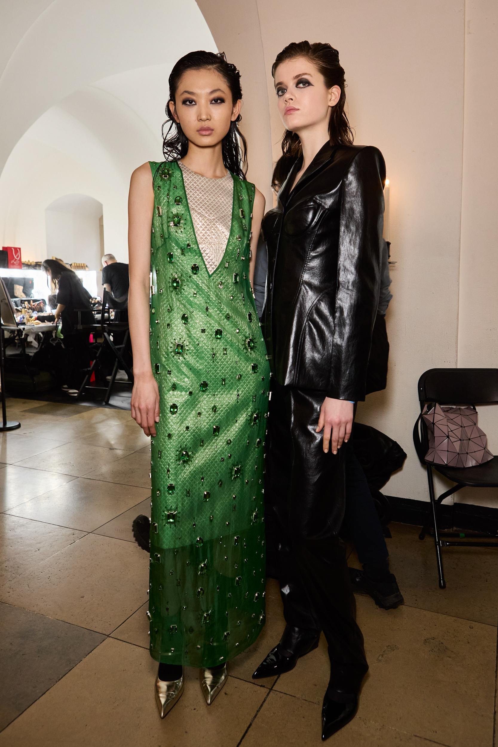 Huishan Zhang  Fall 2024 Fashion Show Backstage