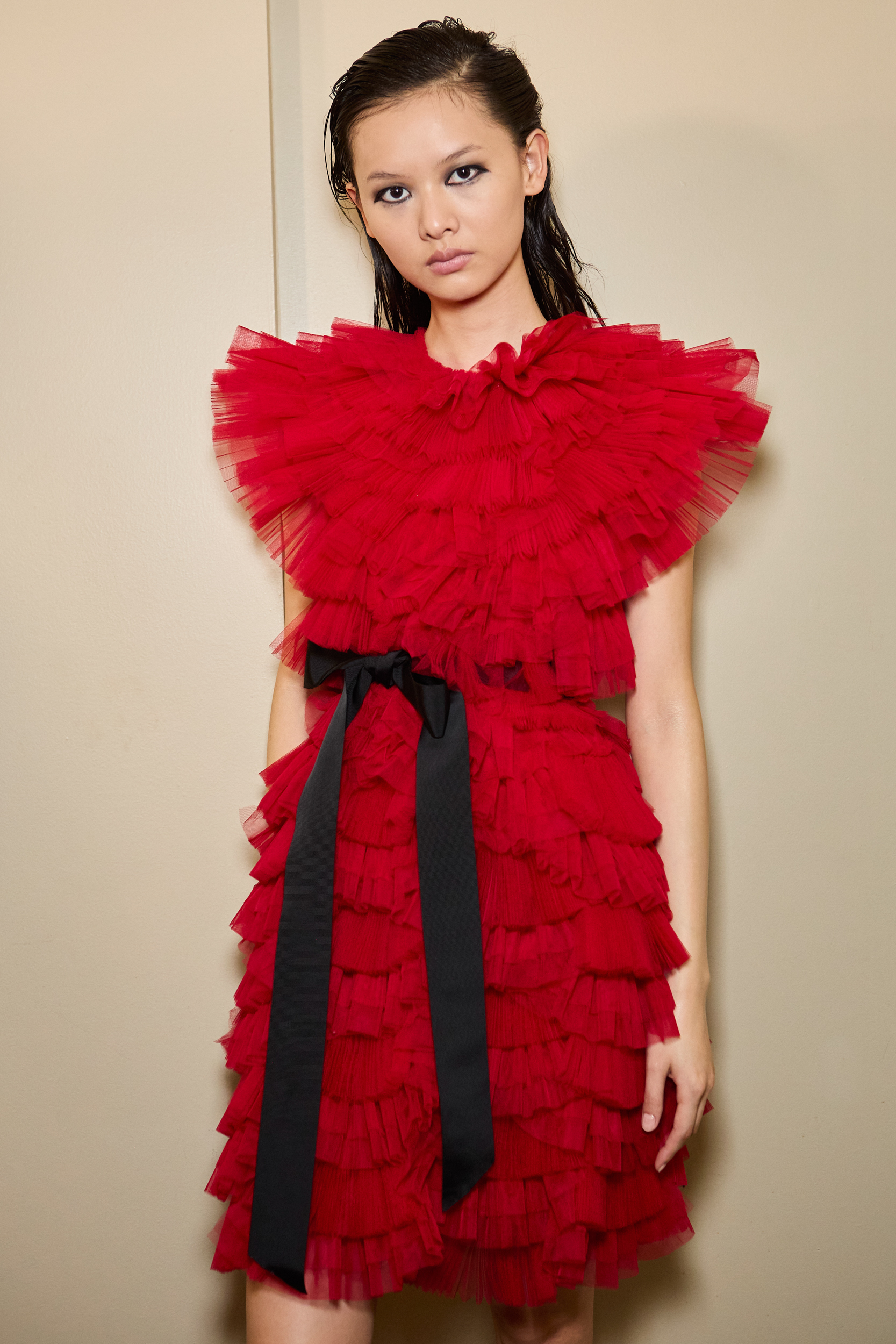 Huishan Zhang  Fall 2024 Fashion Show Backstage