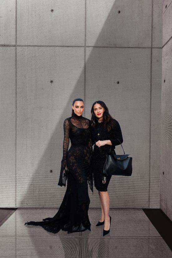 Balenciaga Fall 2024 Fashion Show Front Row Kim Kardashian and Selma Hayak