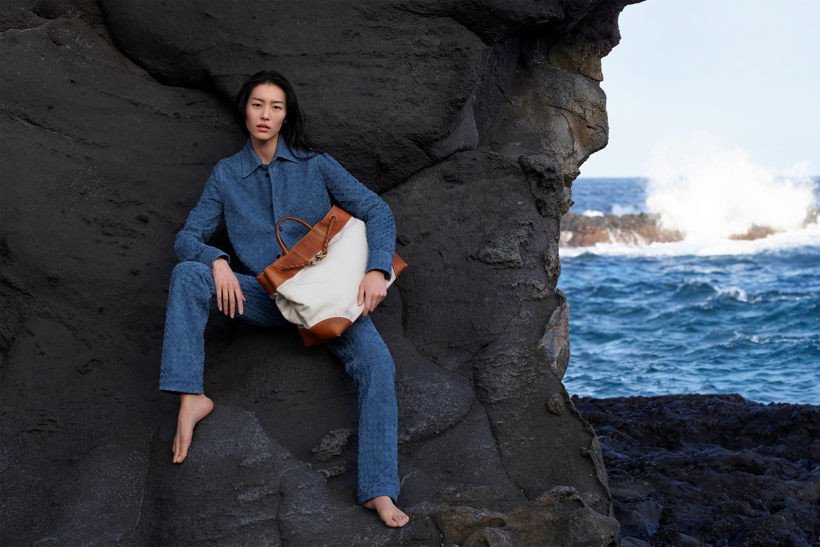 Bottega Veneta Launches Andiamo Bag 2024 ad campaign photo with Liu Wen