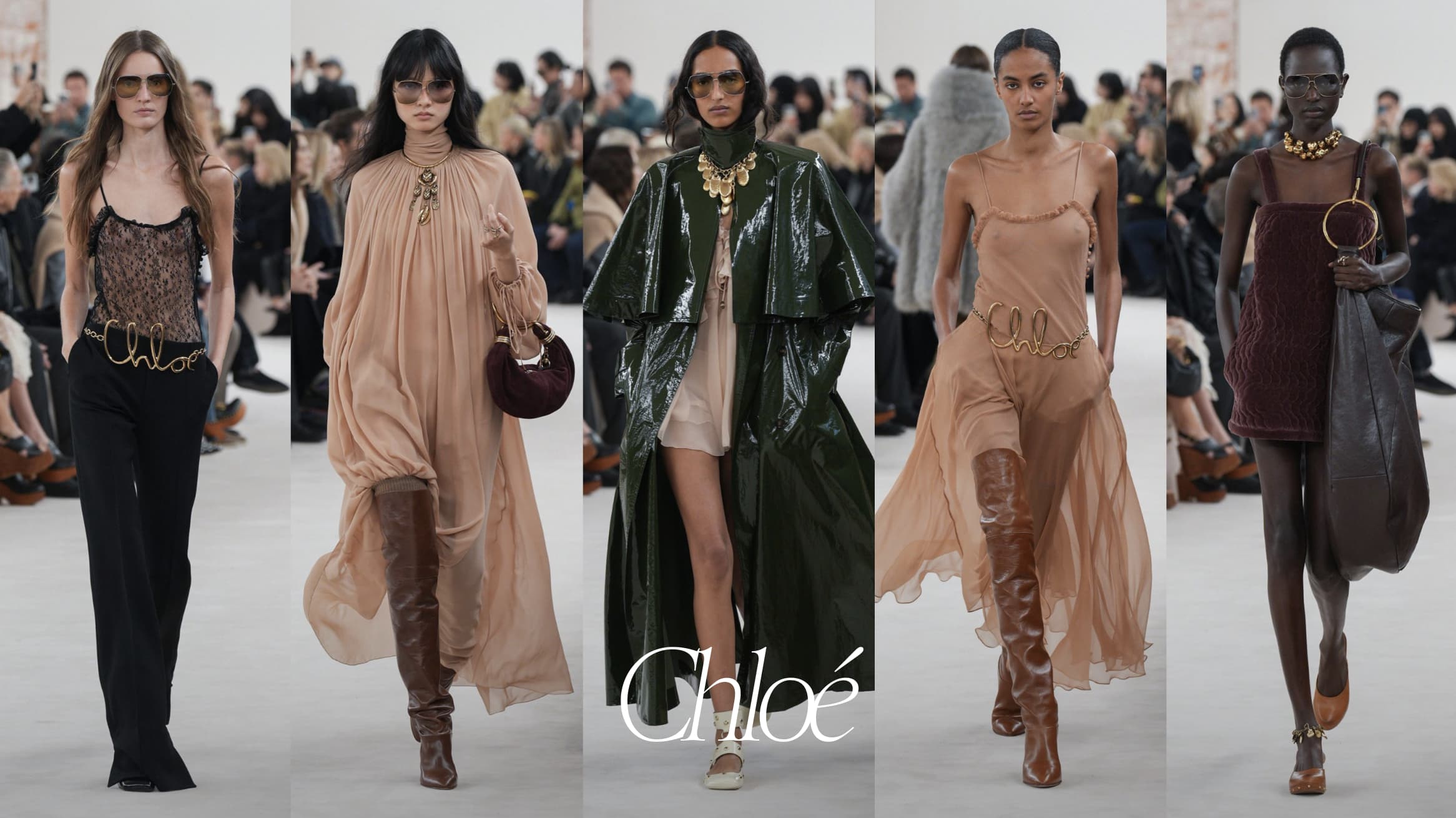 Chloe Fall 2024 fashion show grid for the Top 10 Paris Fall 2024 fashion shows for the Impression