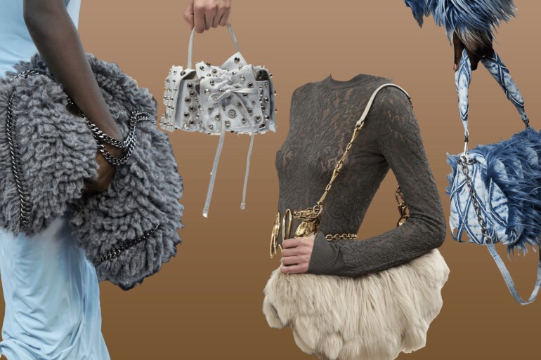 The 5 Key handbag trends of fall 2024 header image with bags from Diesel, ACME studios and more