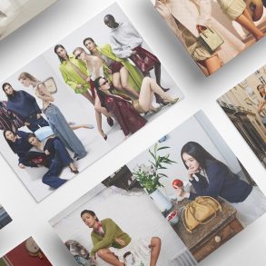 Top 10 Women's Fashion ad campaigns spring 2024 header with images from Loewe, Gucci & more