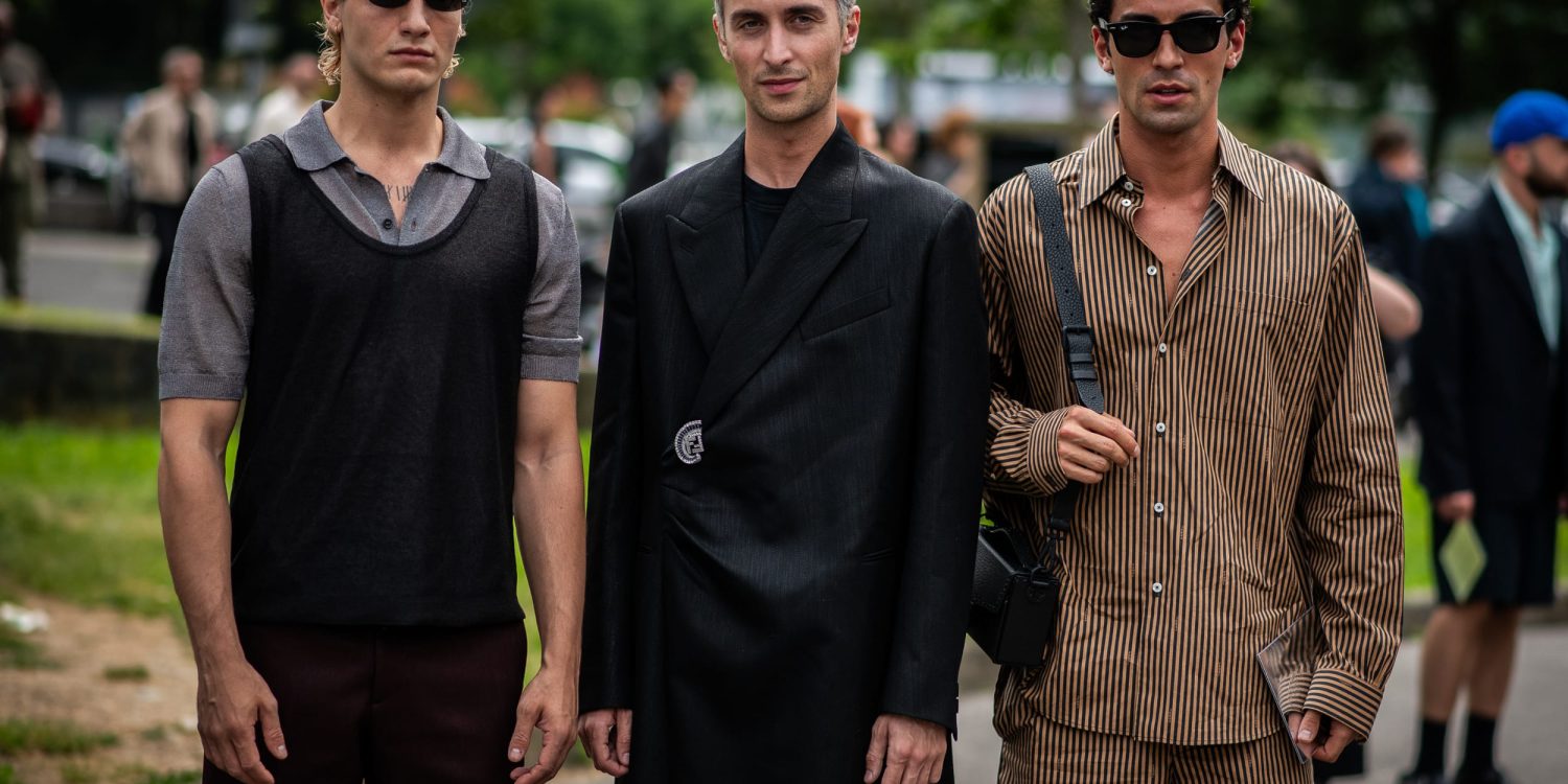 Milan men's fashion week street style spring 2025