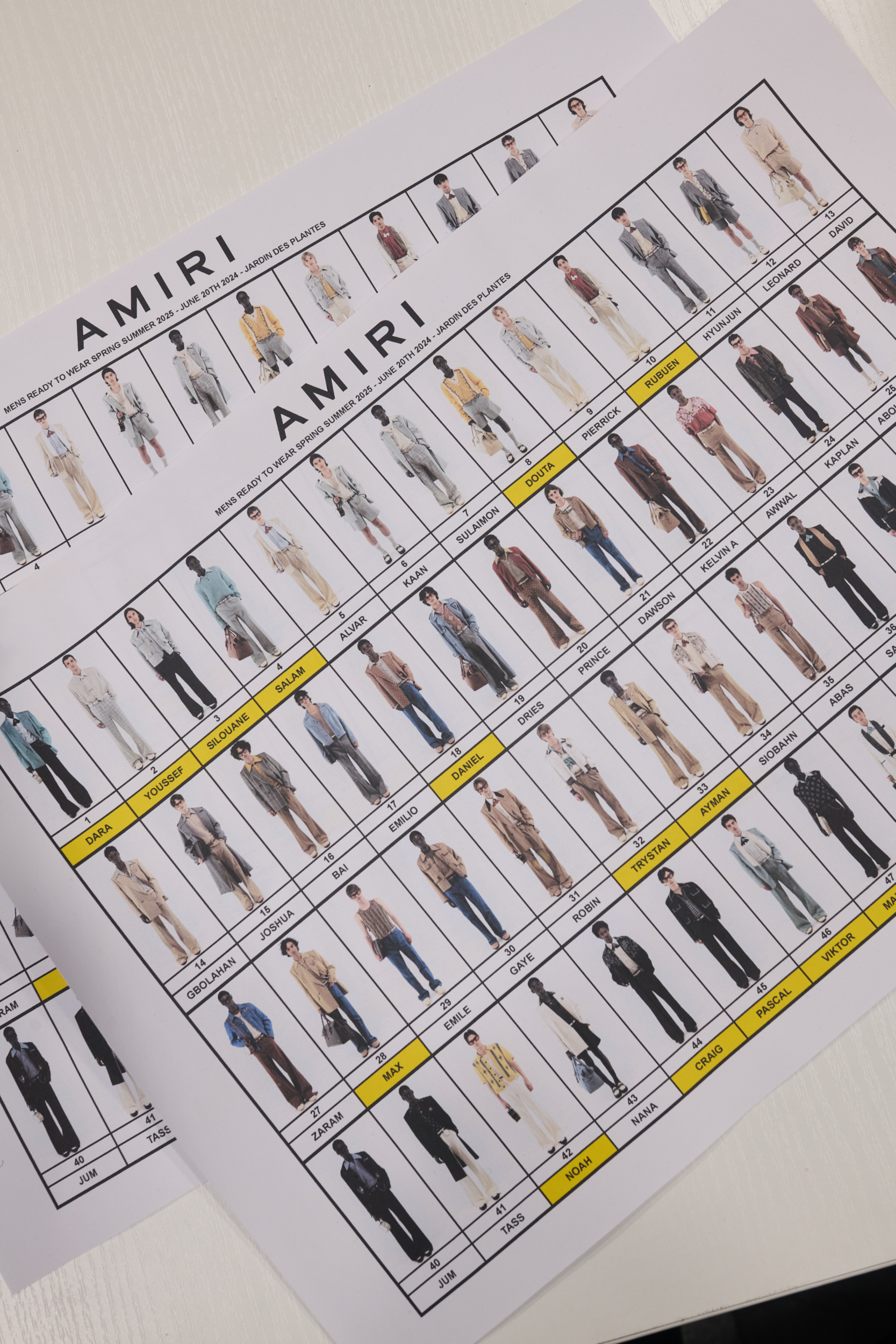 Amiri  Spring 2025 Men's Fashion Show Backstage