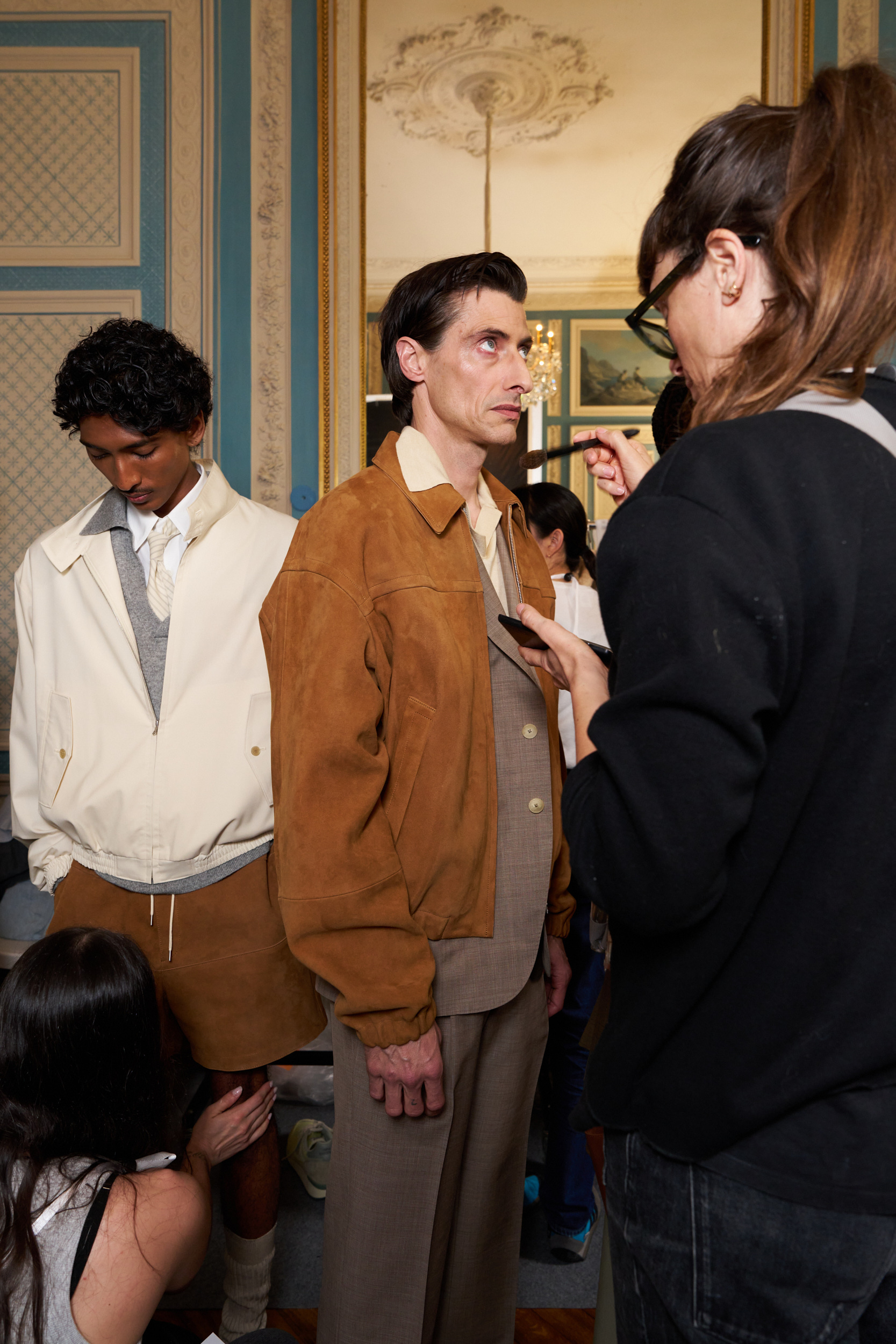 Auralee  Spring 2025 Men's Fashion Show Backstage