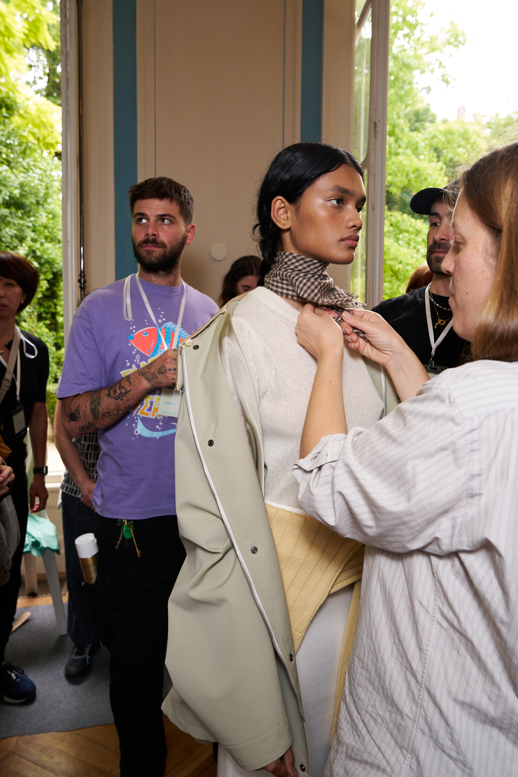 Auralee  Spring 2025 Men's Fashion Show Backstage