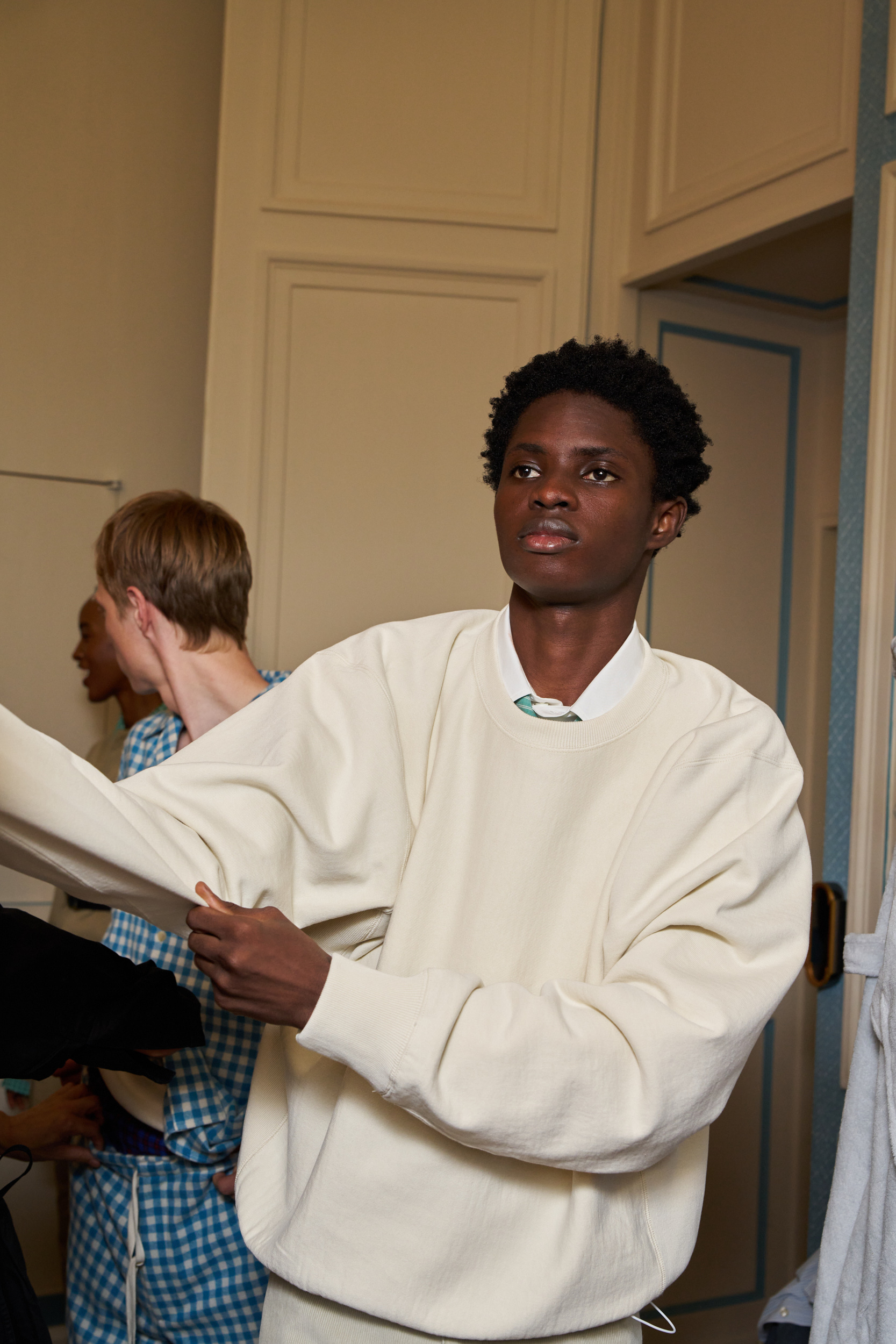 Auralee  Spring 2025 Men's Fashion Show Backstage