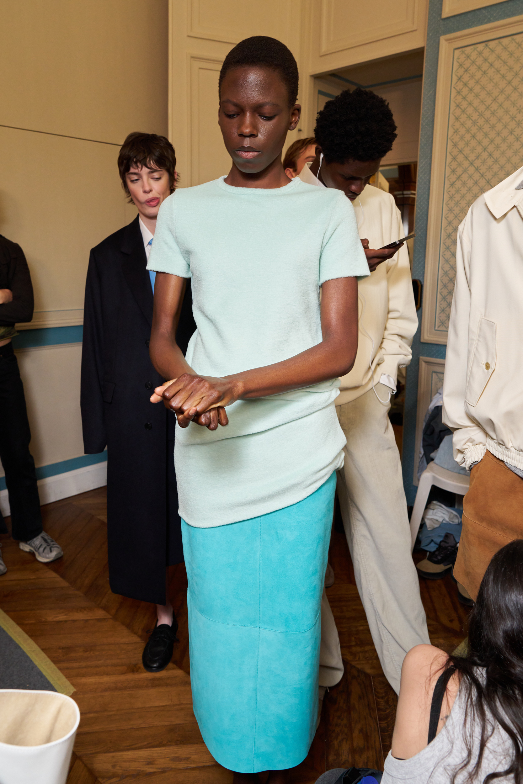 Auralee  Spring 2025 Men's Fashion Show Backstage