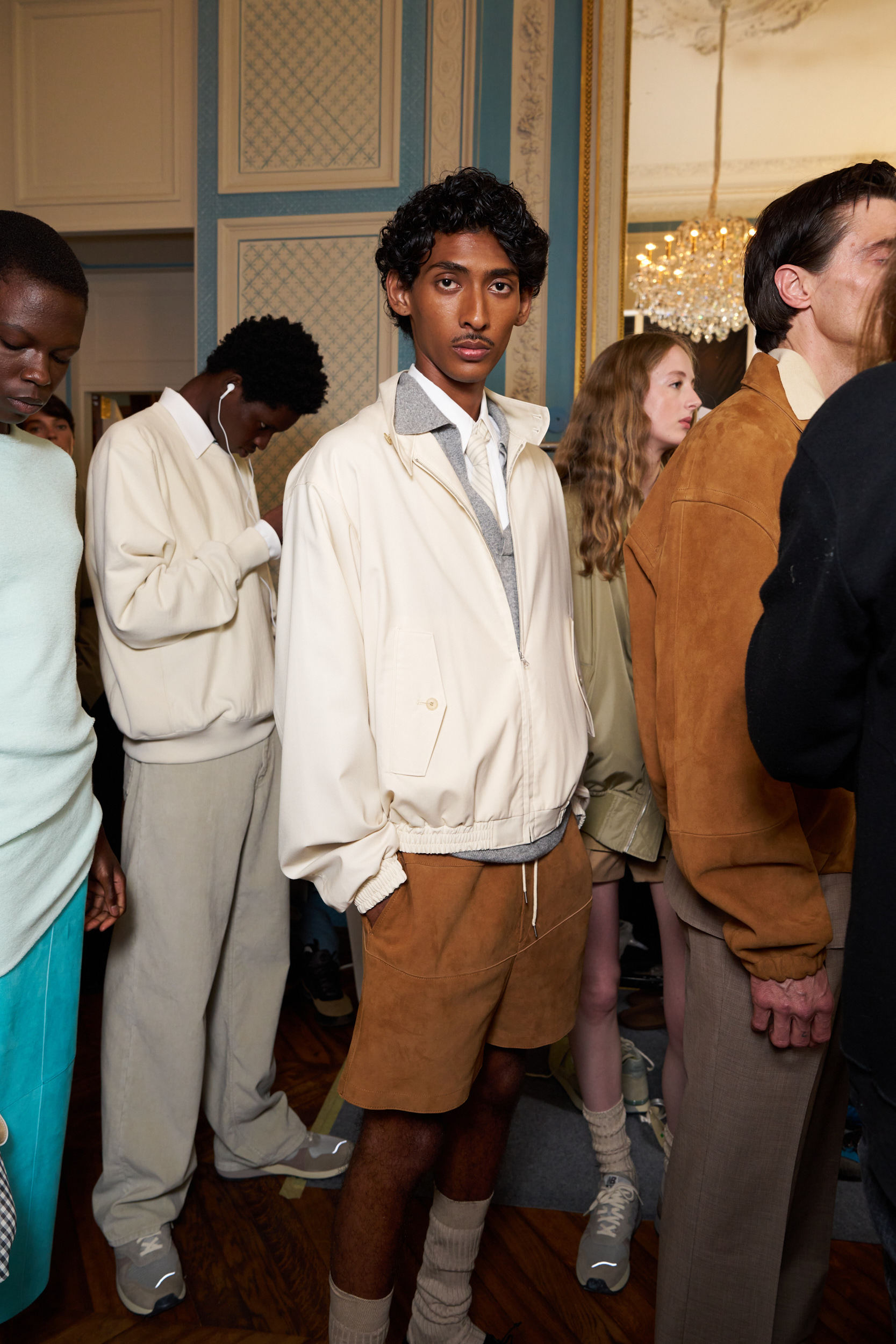 Auralee  Spring 2025 Men's Fashion Show Backstage