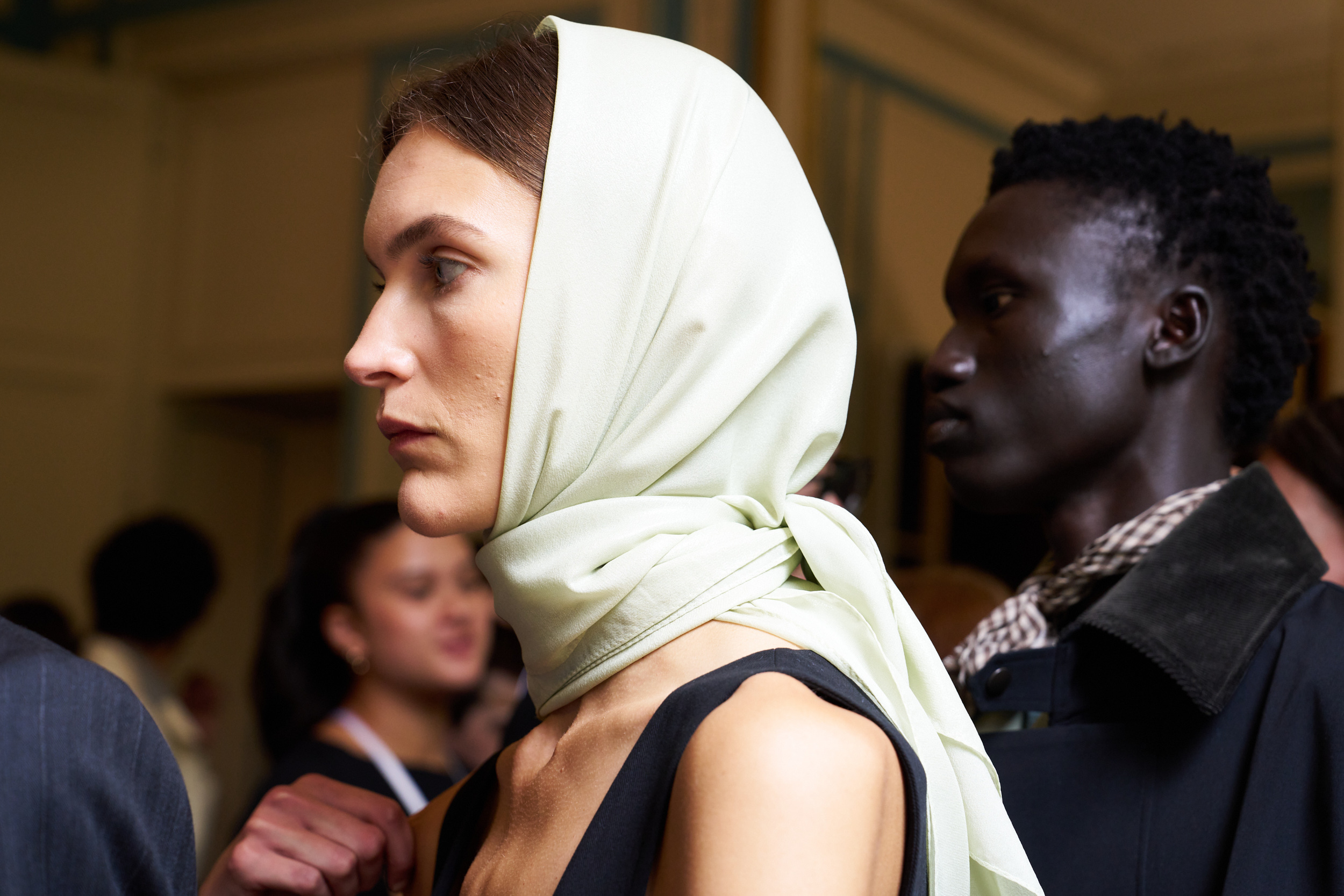 Auralee  Spring 2025 Men's Fashion Show Backstage