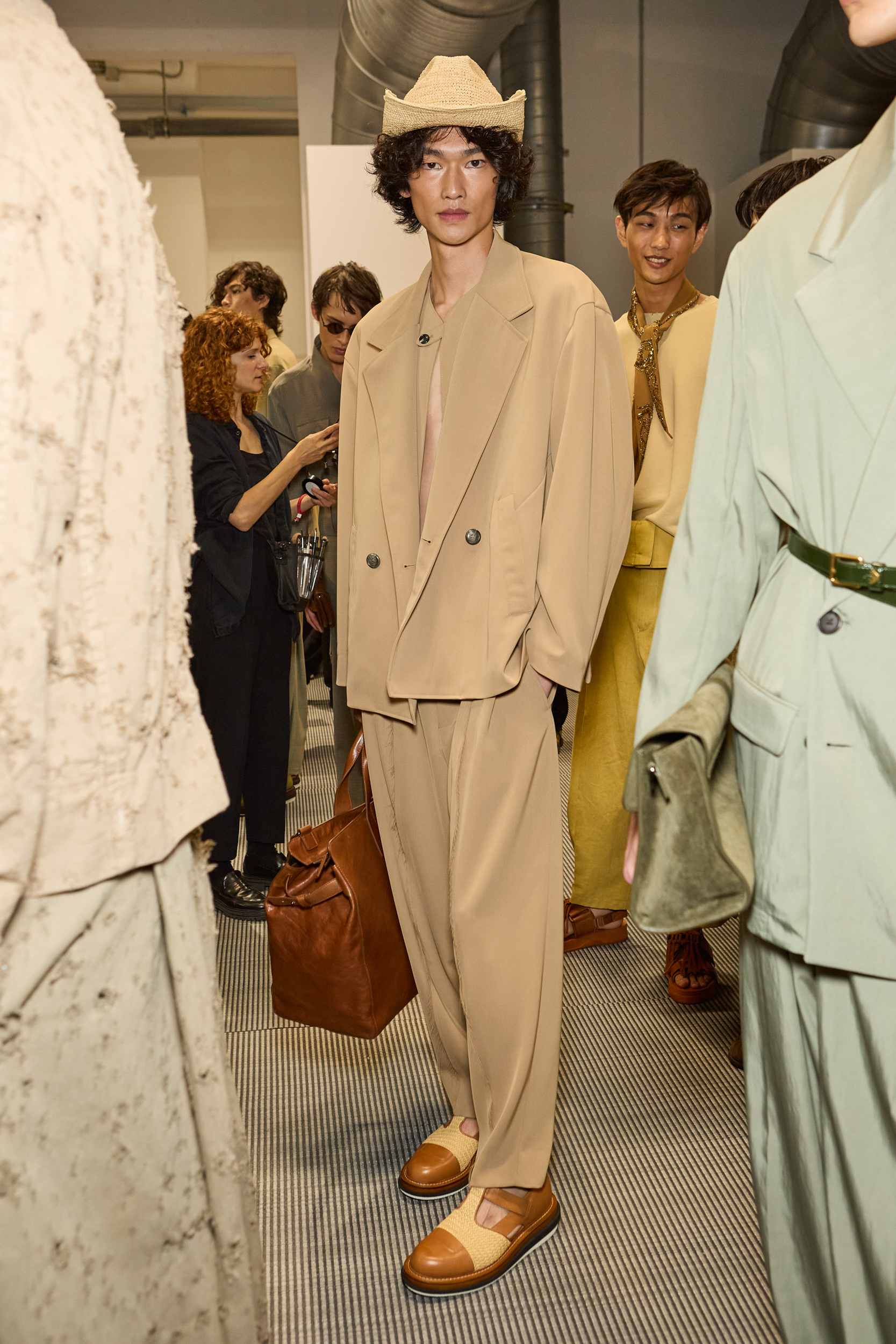 Emporio Armani  Spring 2025 Men's Fashion Show Backstage