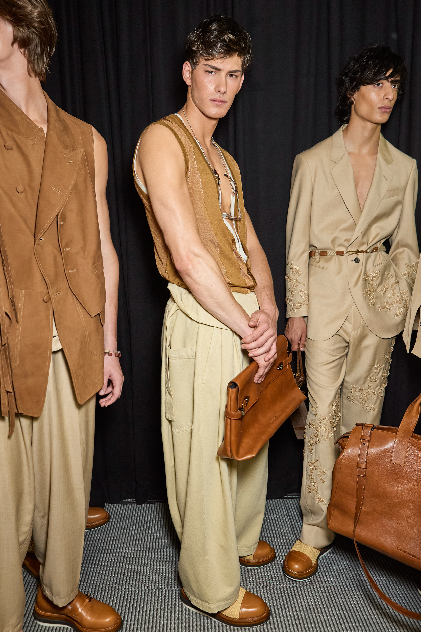 Emporio Armani  Spring 2025 Men's Fashion Show Backstage