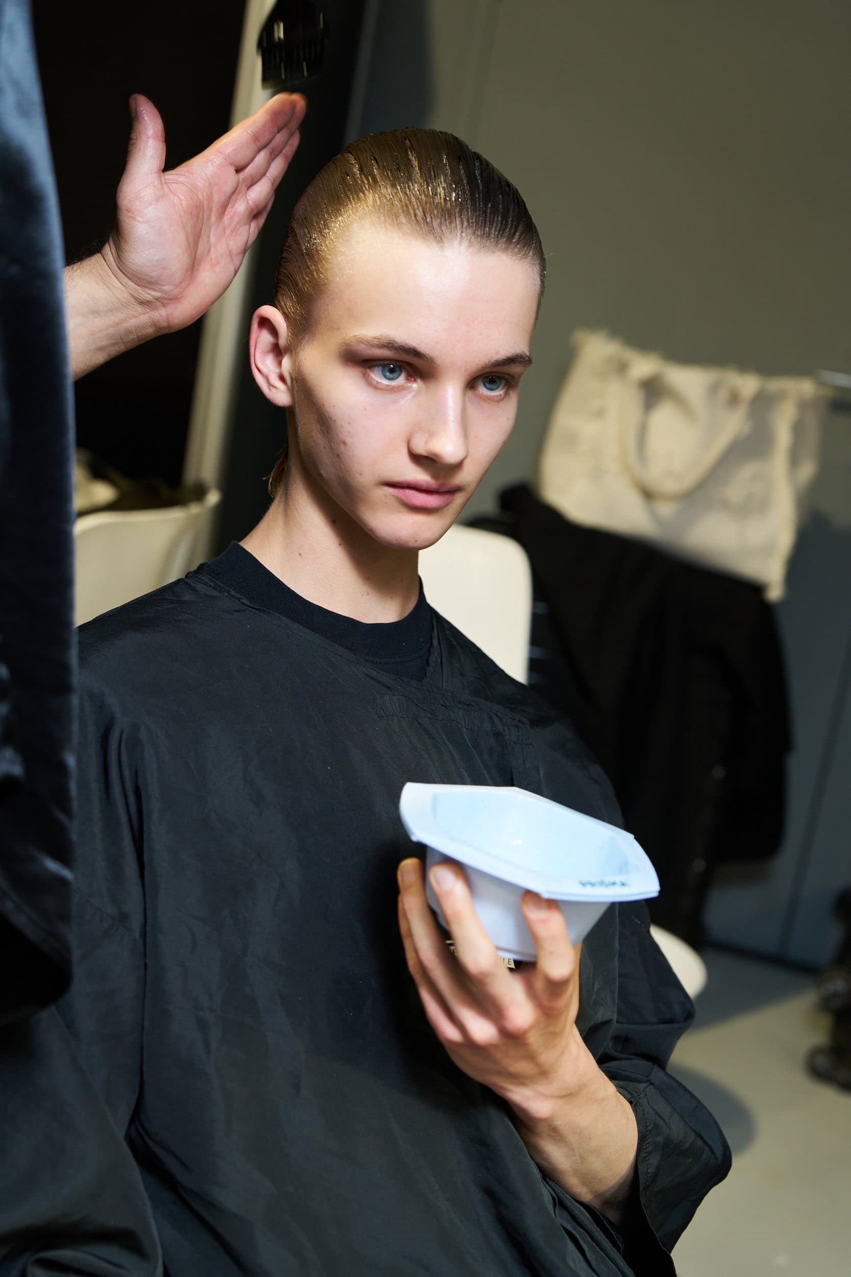 Feng Chen Wang  Spring 2025 Men's Fashion Show Backstage