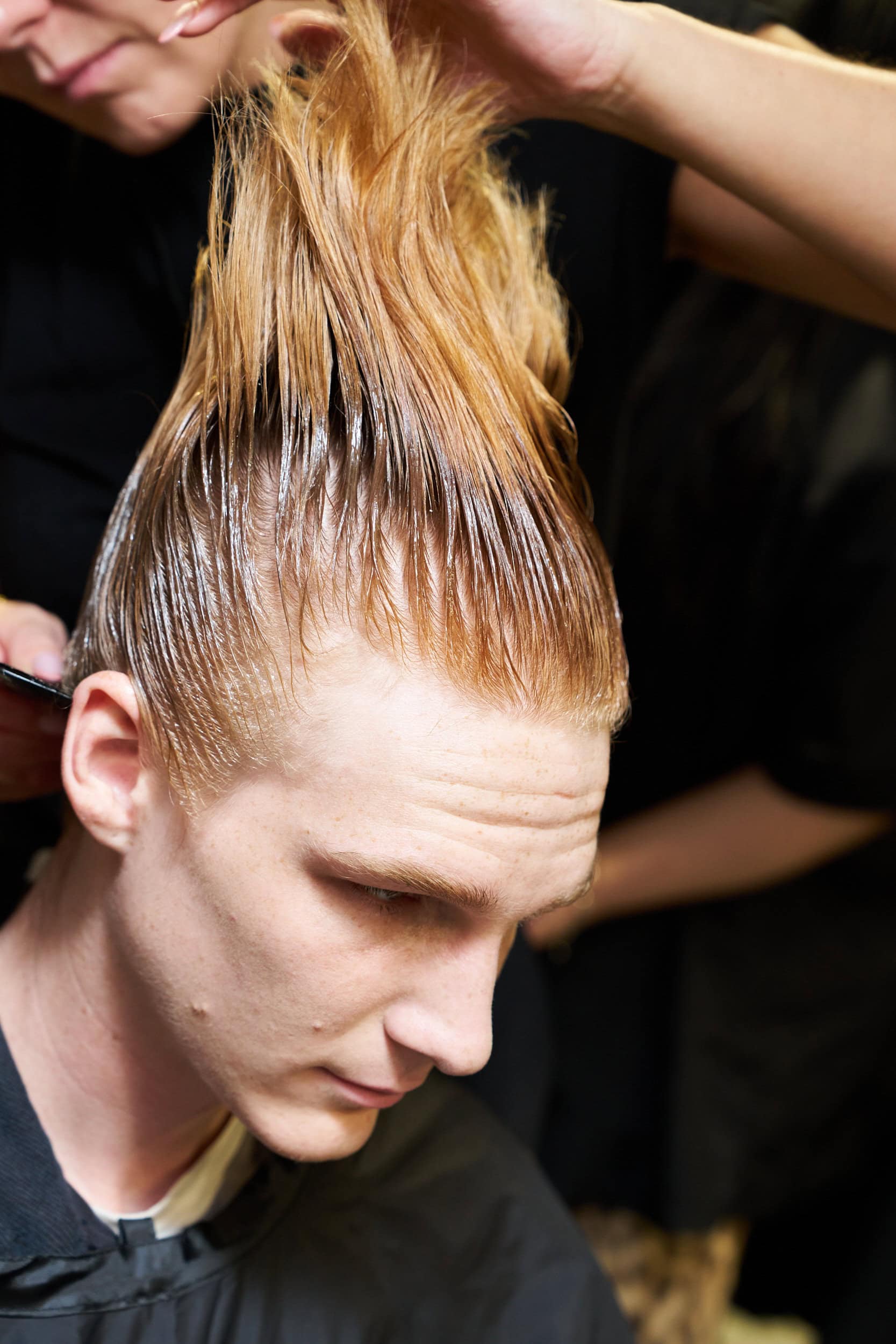 Feng Chen Wang  Spring 2025 Men's Fashion Show Backstage