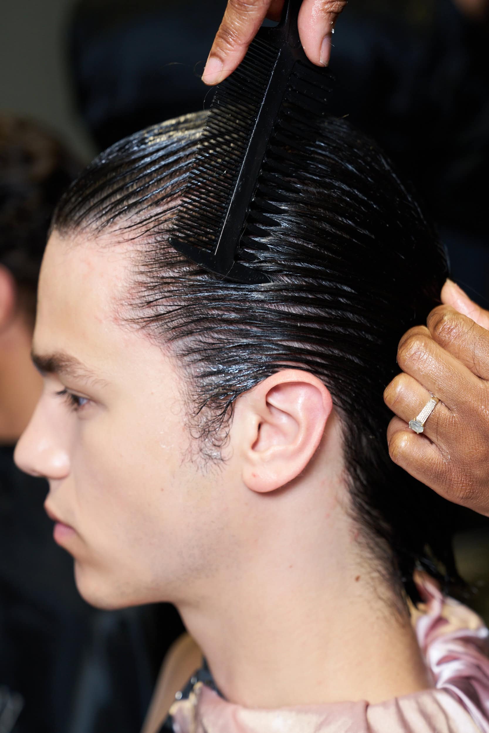 Feng Chen Wang  Spring 2025 Men's Fashion Show Backstage