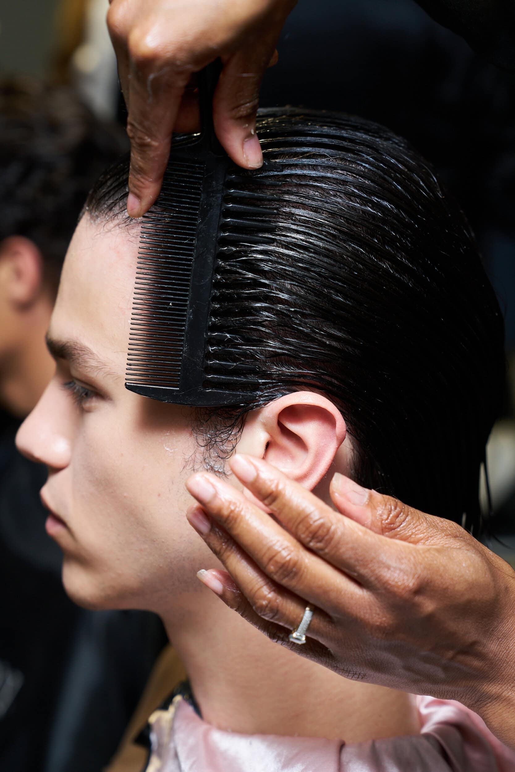 Feng Chen Wang  Spring 2025 Men's Fashion Show Backstage