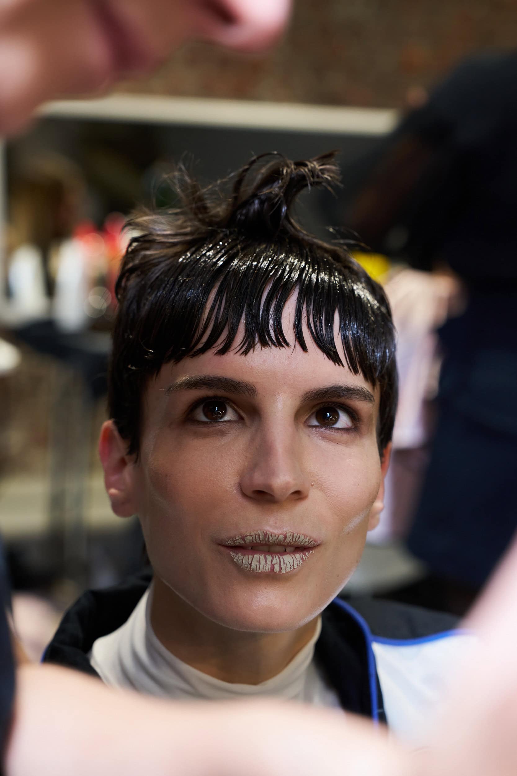 Feng Chen Wang  Spring 2025 Men's Fashion Show Backstage