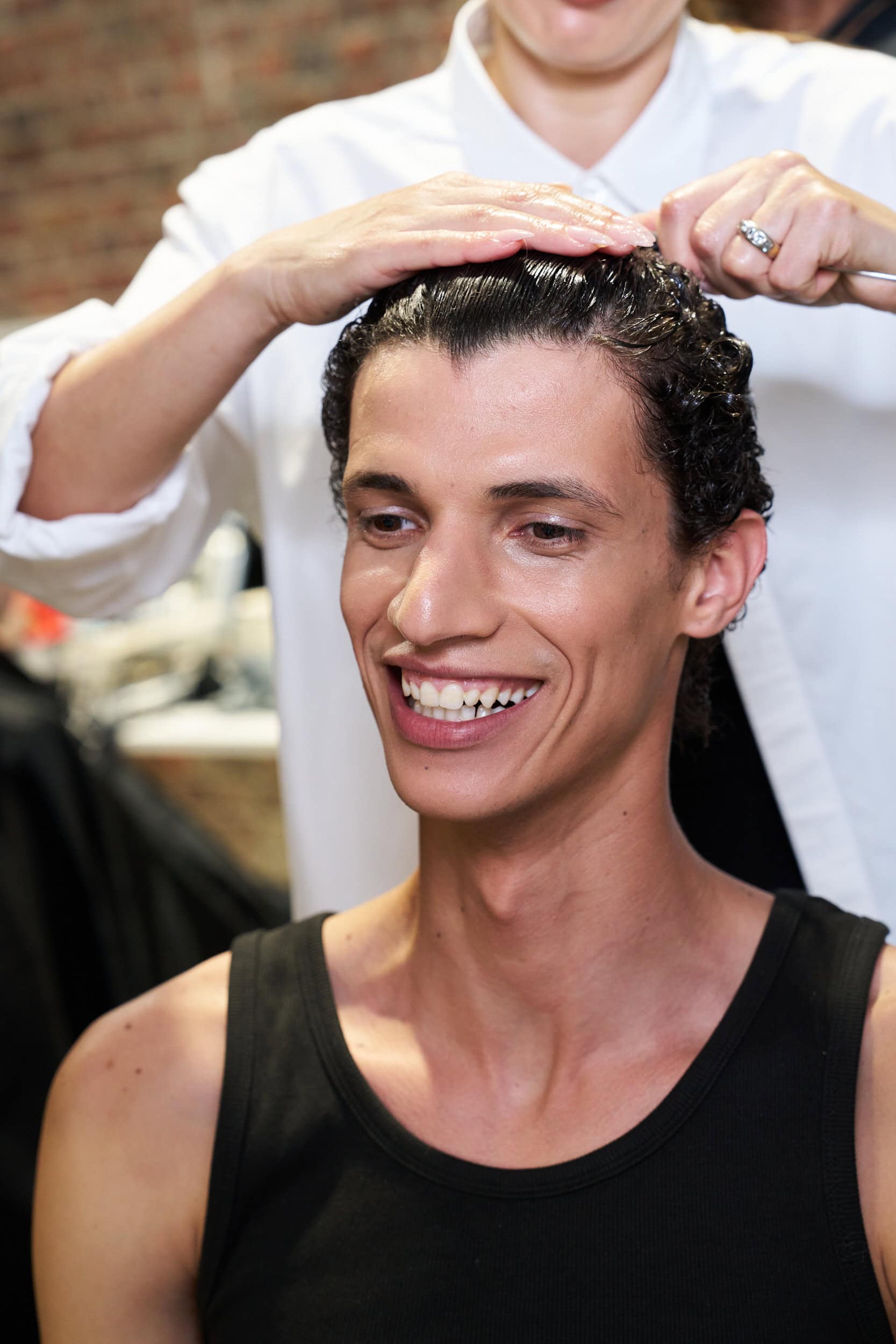 Feng Chen Wang  Spring 2025 Men's Fashion Show Backstage