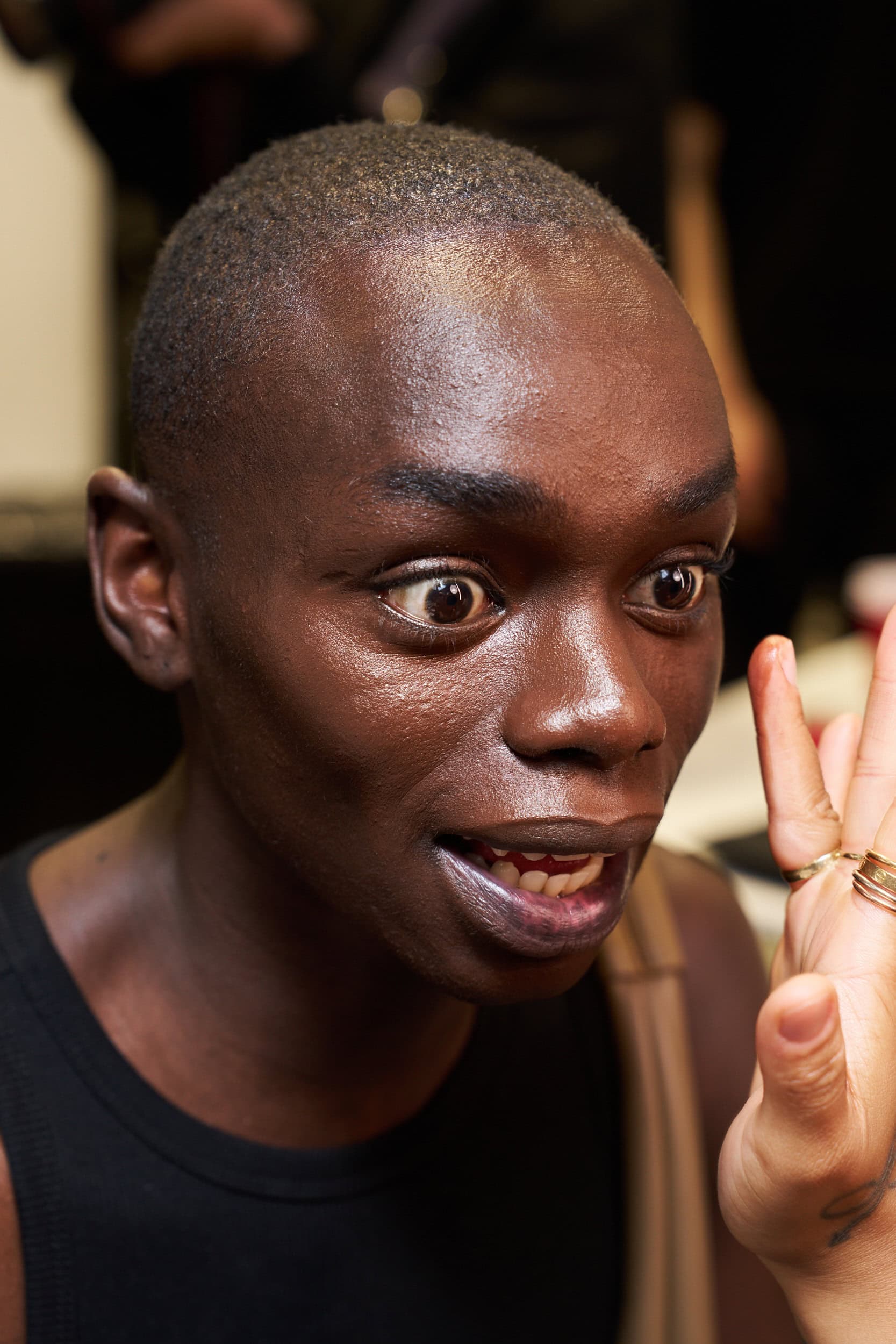 Feng Chen Wang  Spring 2025 Men's Fashion Show Backstage