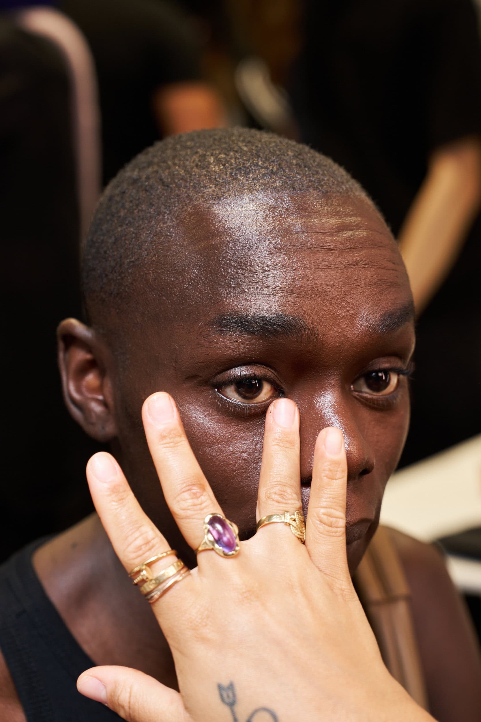 Feng Chen Wang  Spring 2025 Men's Fashion Show Backstage