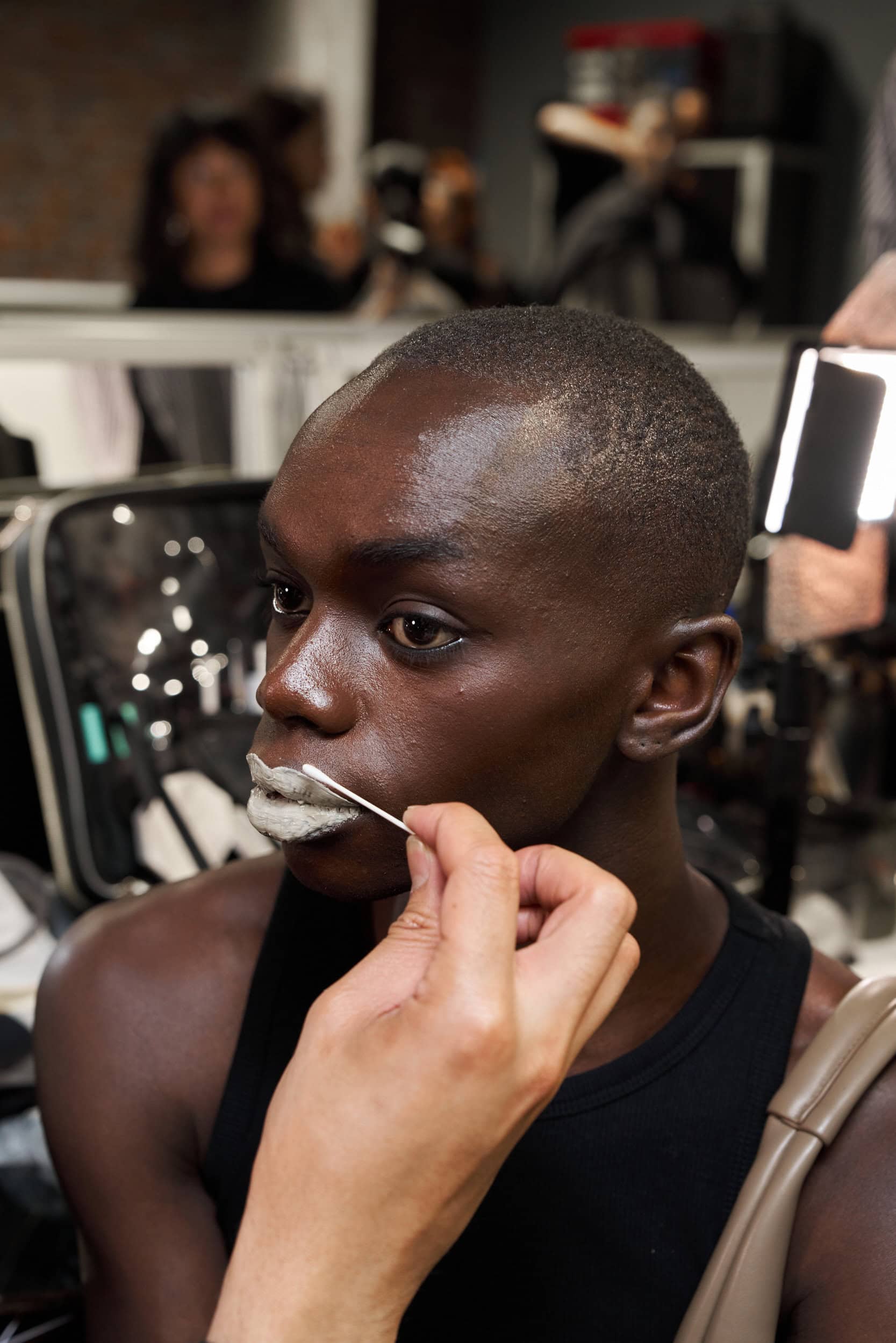 Feng Chen Wang  Spring 2025 Men's Fashion Show Backstage