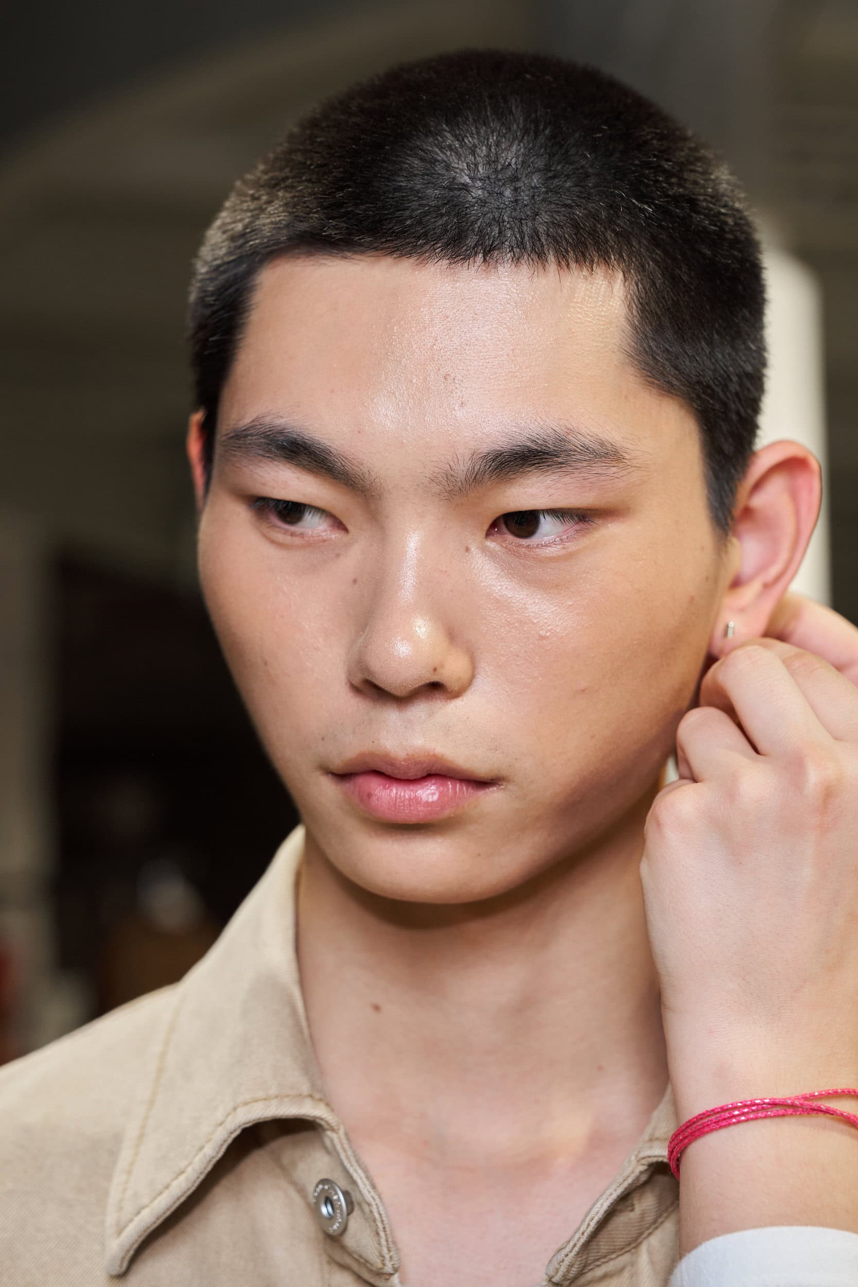 Feng Chen Wang  Spring 2025 Men's Fashion Show Backstage